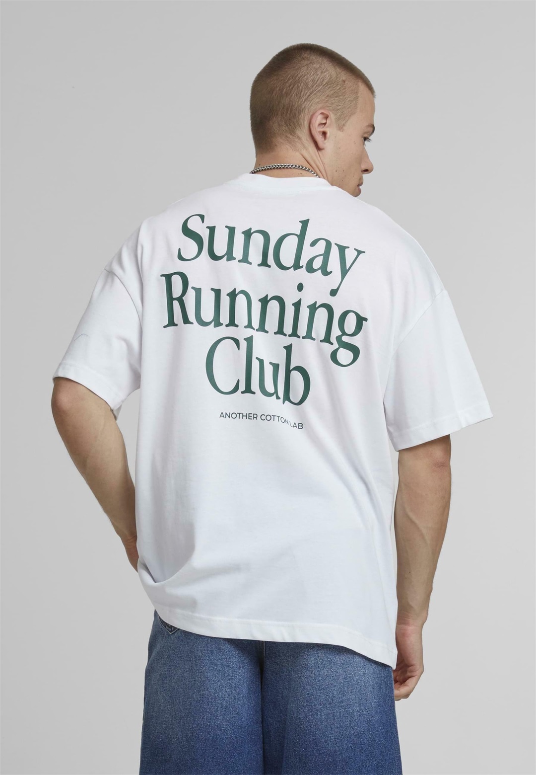 Another Cotton Lab SUNDAY RUNNING CLUB - T-Shirt print - white/weiß