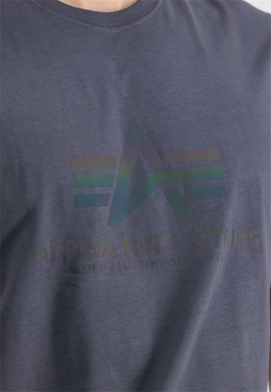 Alpha Industries RAINBOW REF - T-Shirt print - greyblack/dunkelgrau