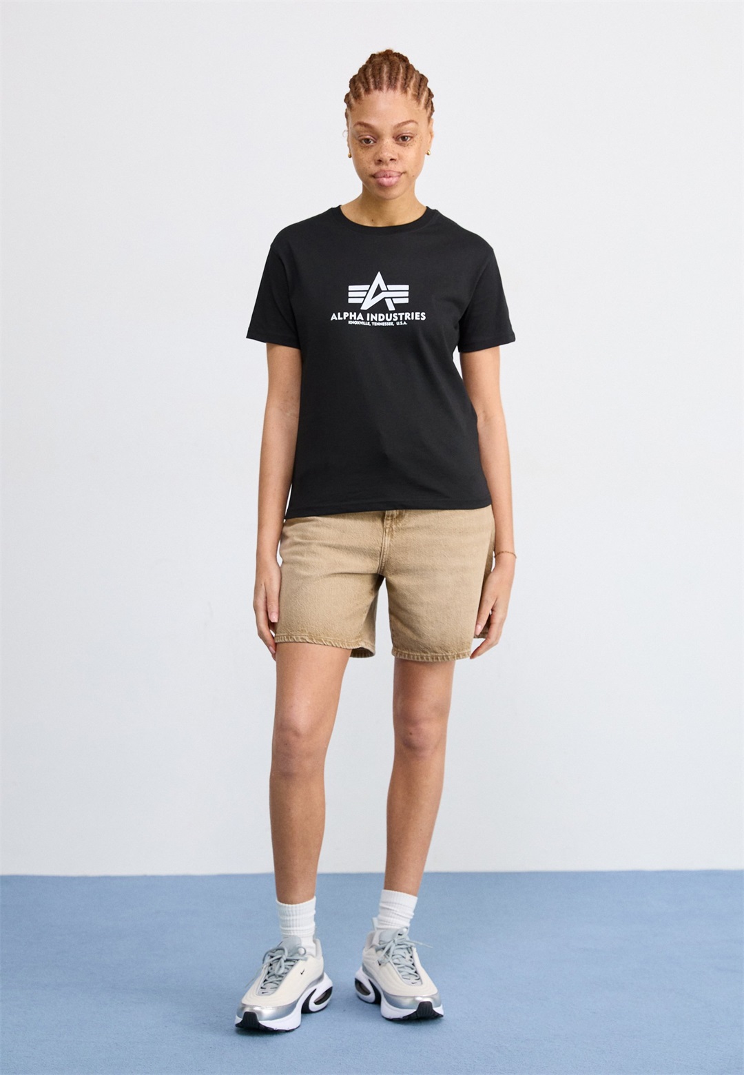 Alpha Industries NEW 2 PACK - T-Shirt print - black/white/weiß