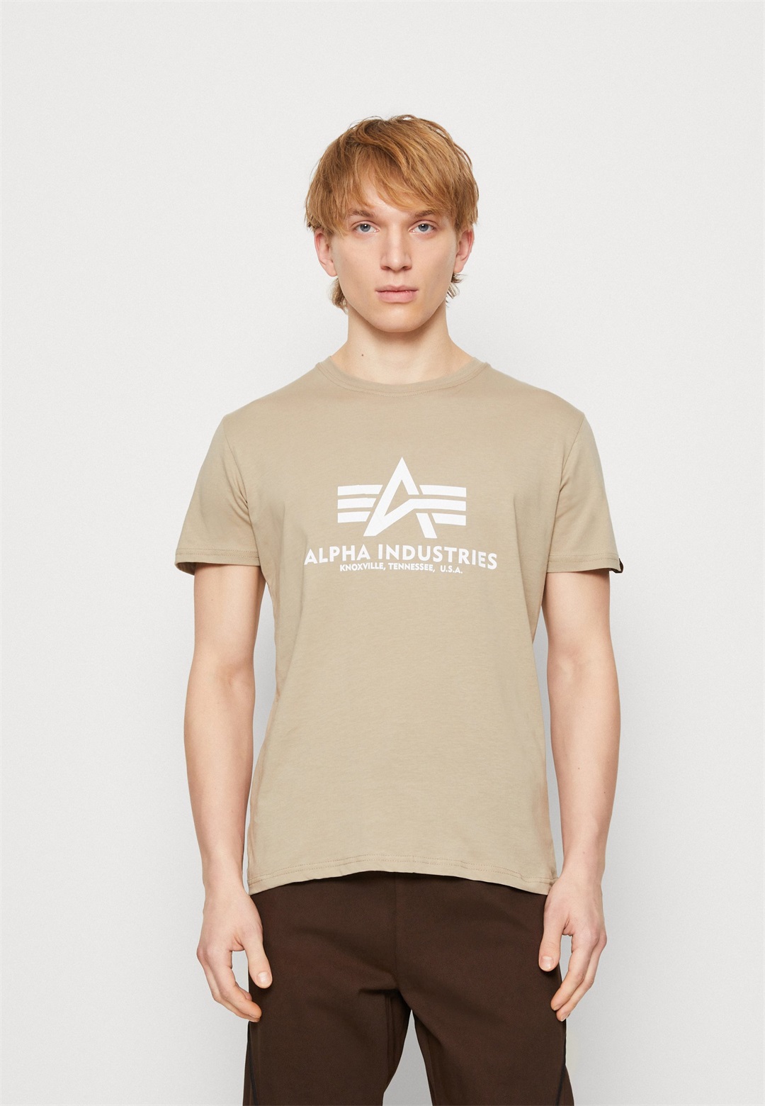 Alpha Industries T-Shirt print - vintage sand/sand