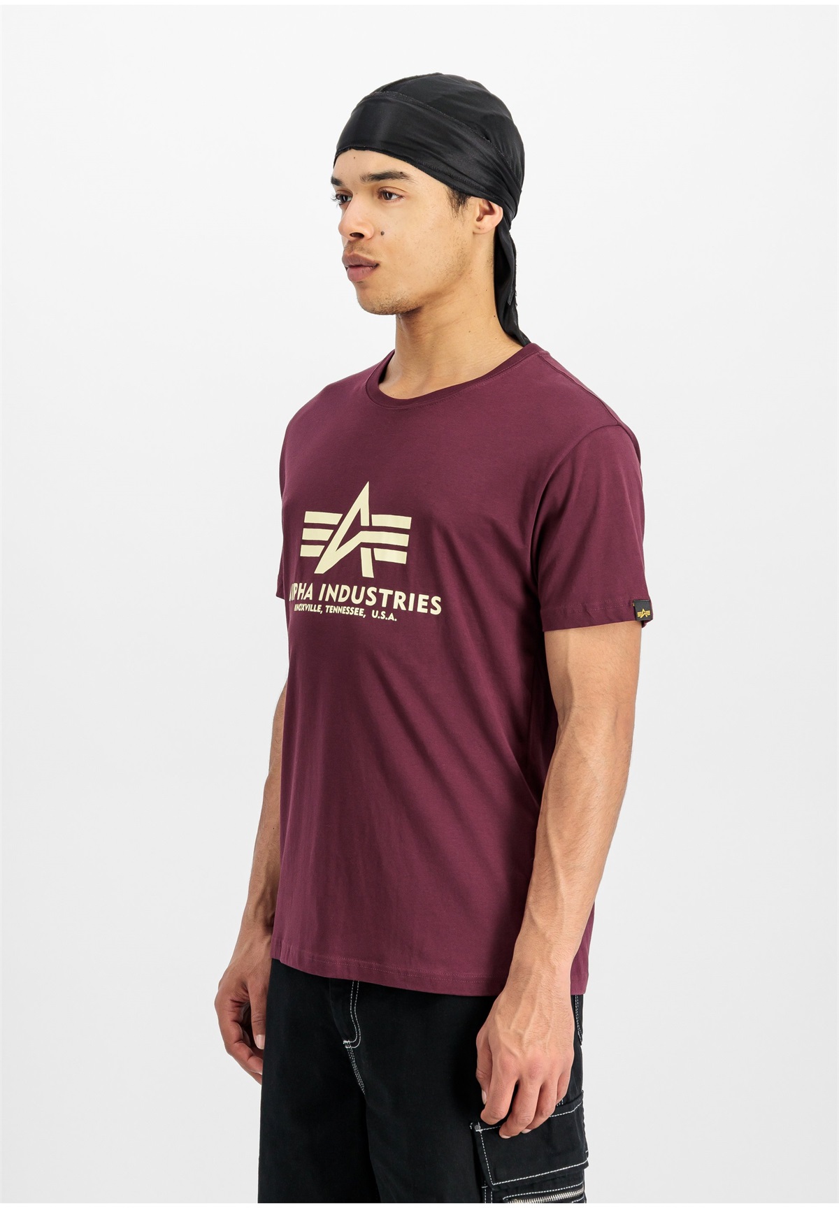 Alpha Industries T-Shirt print - dark cherry/dunkelrot