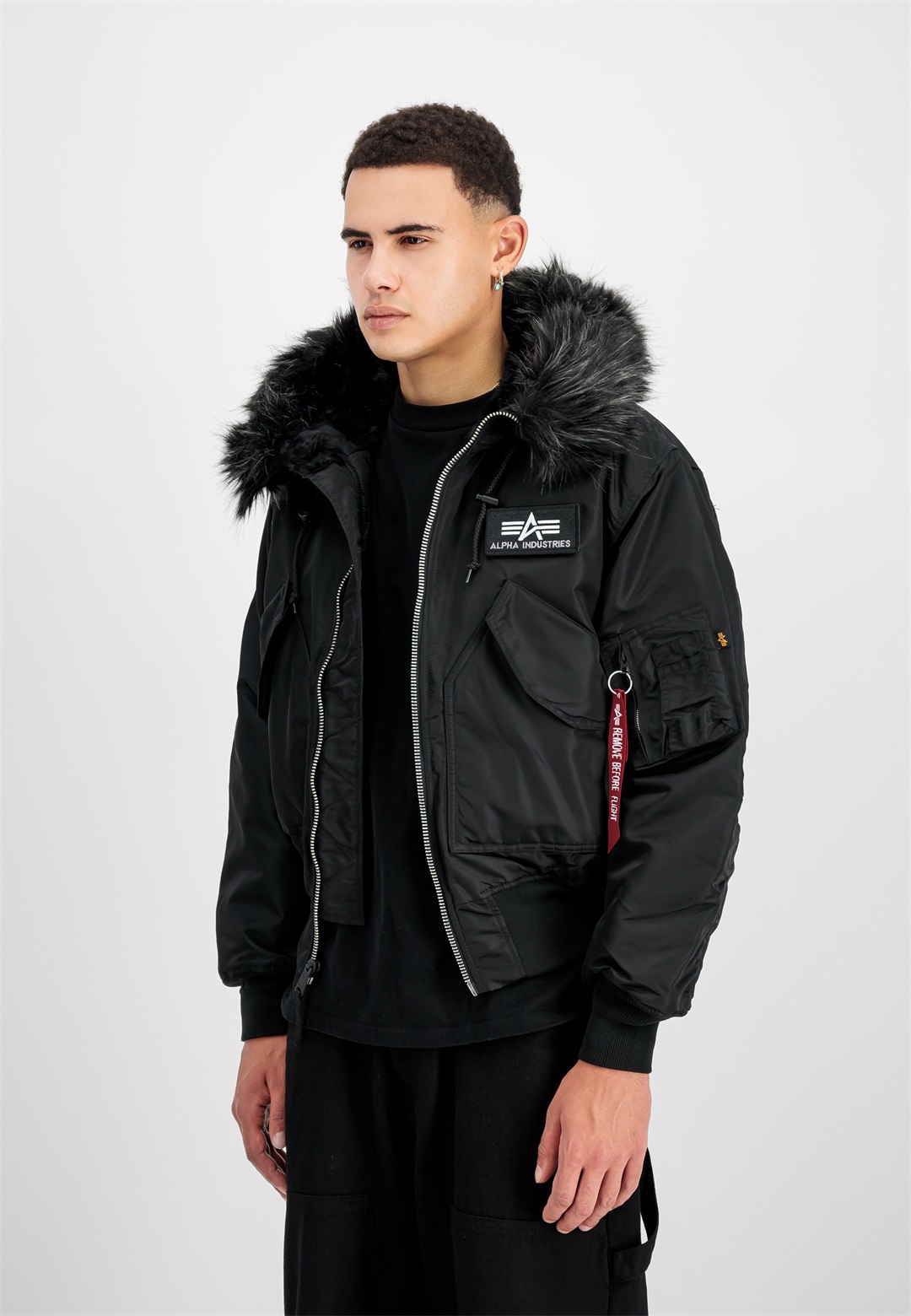 Alpha Industries 45P CUSTOM - Winterjacke - black/schwarz