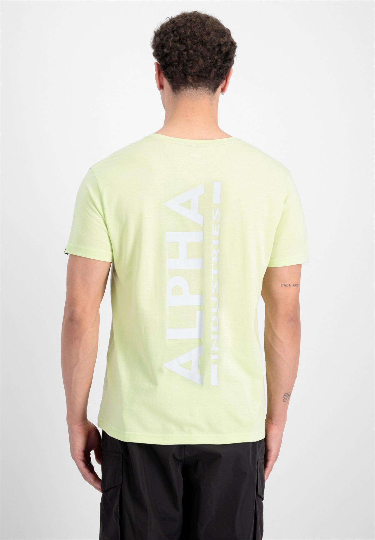 Alpha Industries BACKPRINT - T-Shirt print - arctic lime/gelb