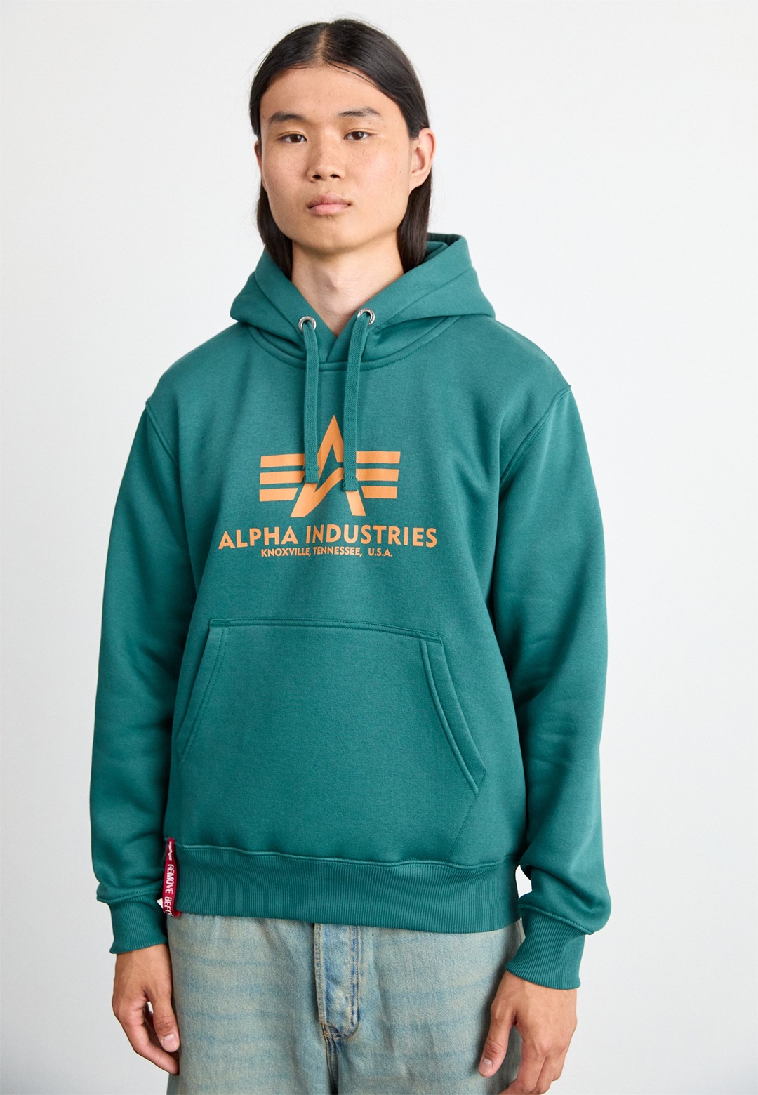Alpha Industries BASIC HOODY - Sweatshirt - force green/petrol