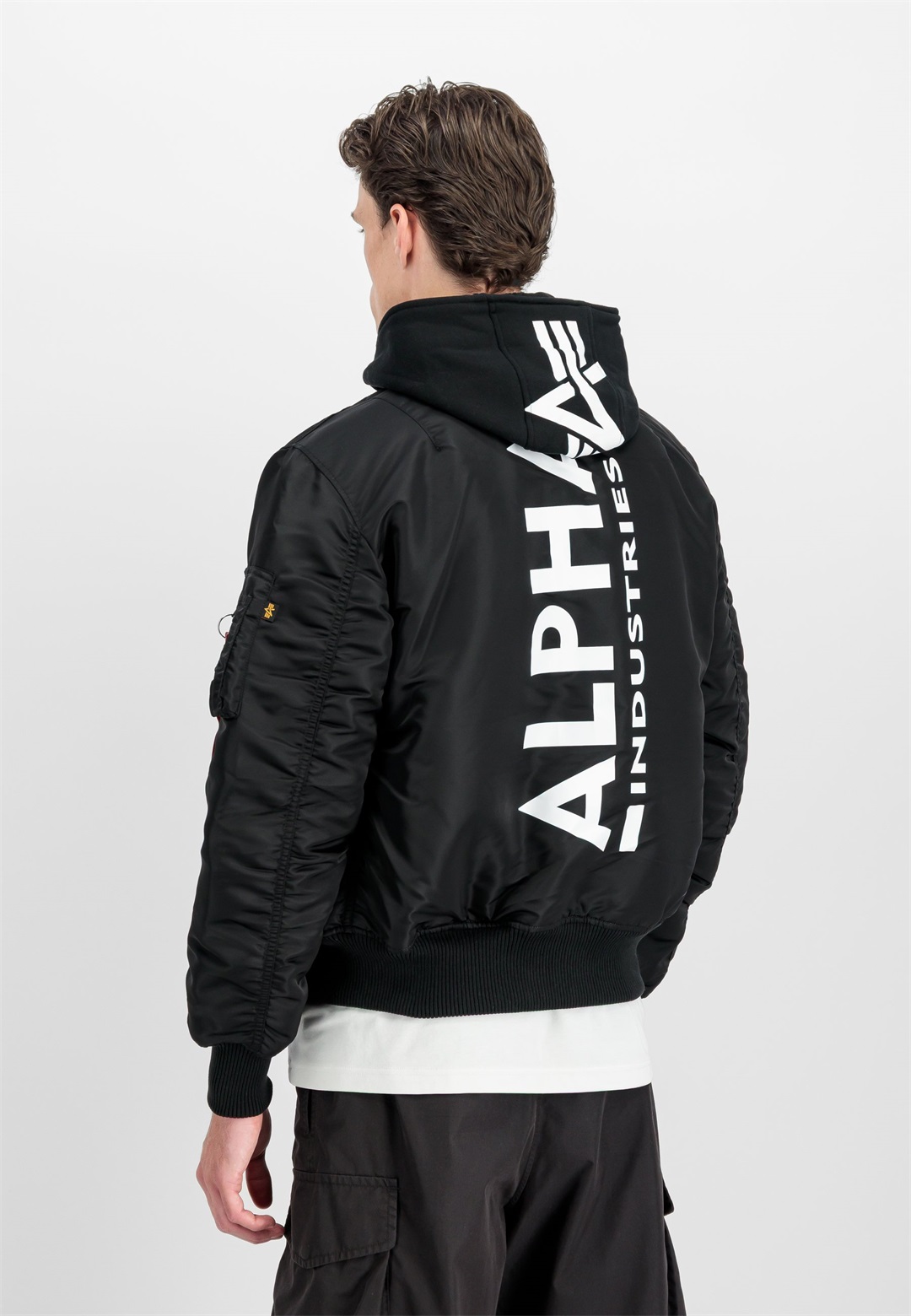 Alpha Industries UNISEX - Bomberjacke - black/white/schwarz