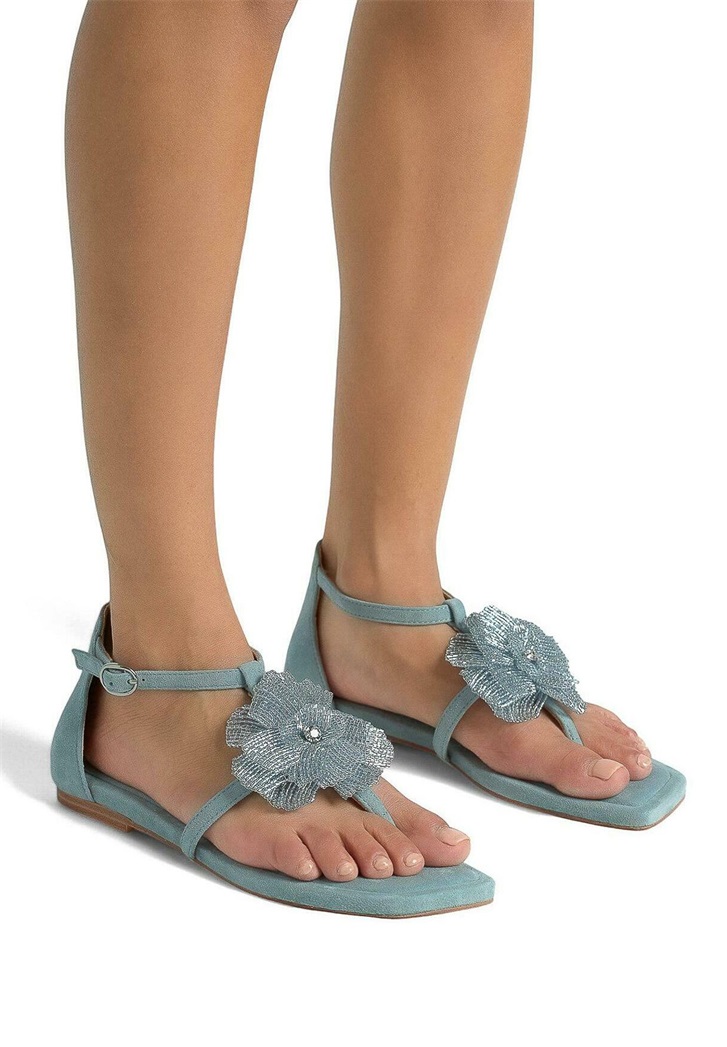 Alma en Pena Zehentrenner - azul jaspeado/blau-meliert