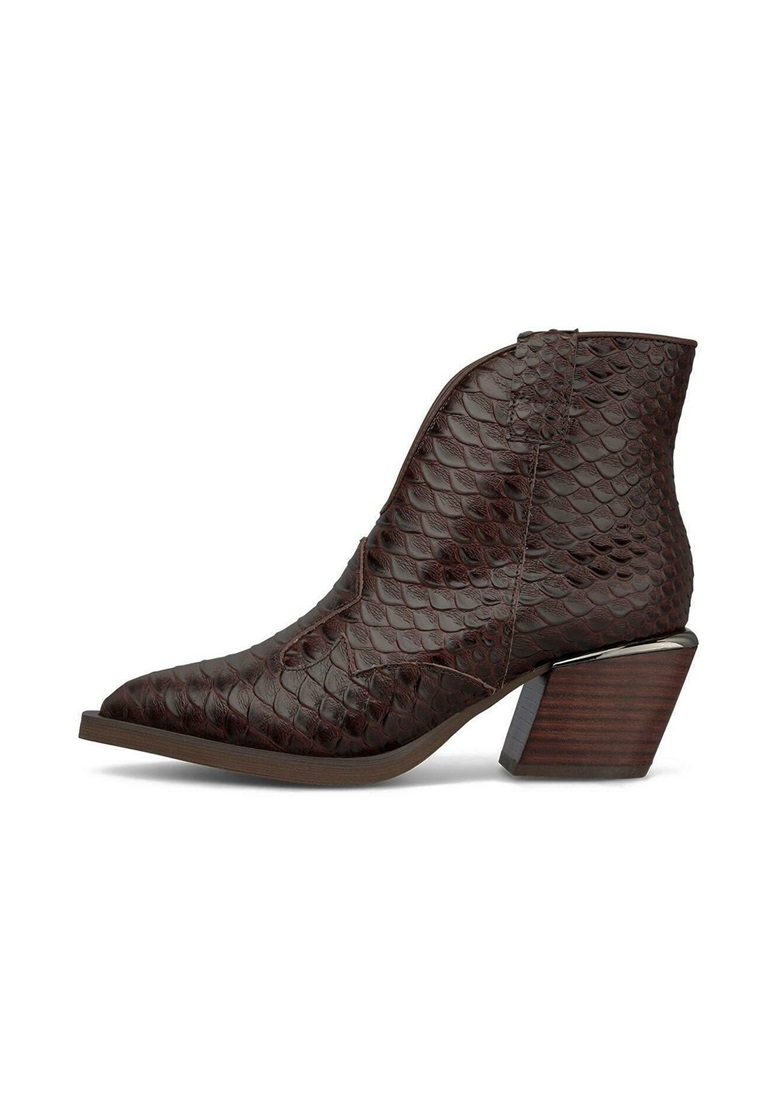 Alma en Pena Cowboy-/Bikerstiefelette - marbled brown/braun meliert