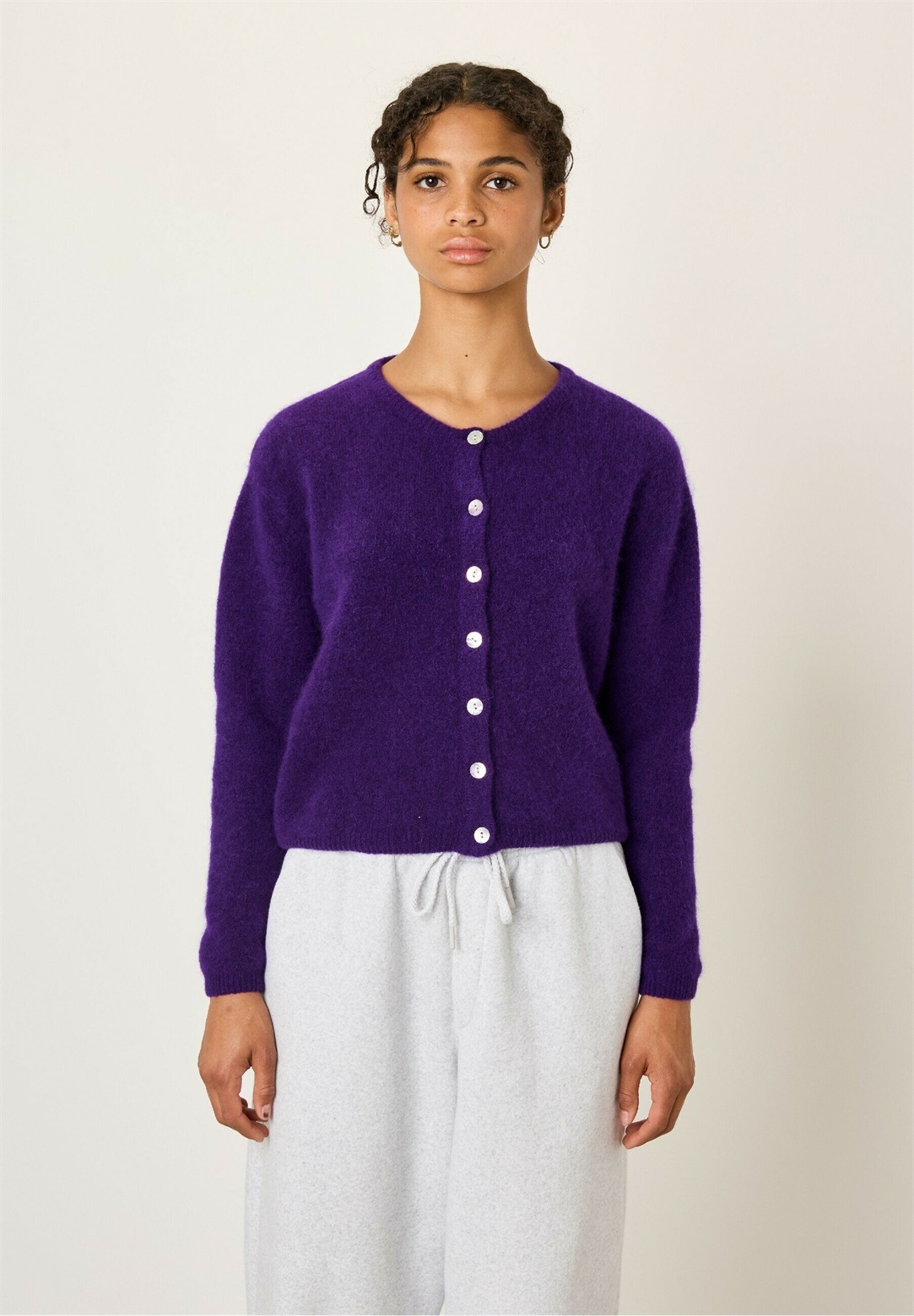 American Vintage VITO - Strickjacke - aubergine/dunkellila