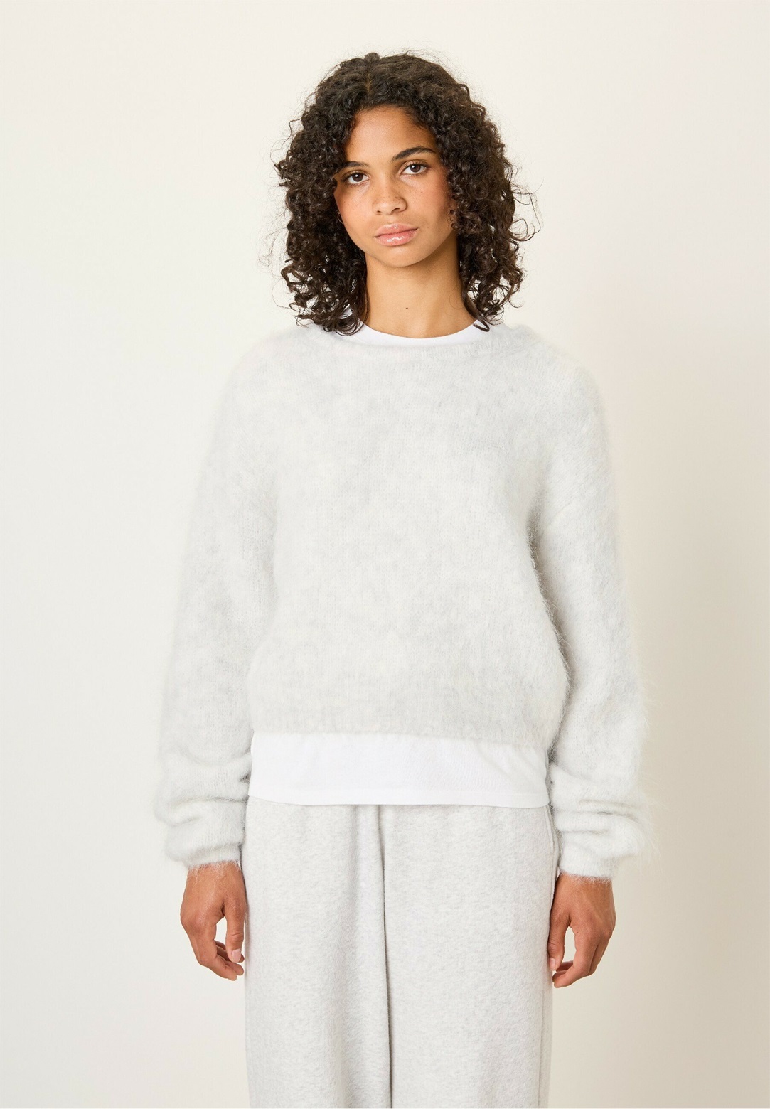 American Vintage NIBY - Strickpullover - polaire chine/hellgrau-meliert