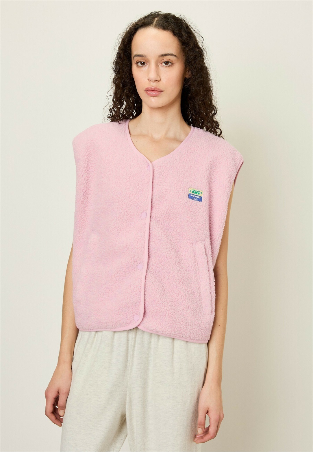 American Vintage HOKTOWN - Weste - dragee chine/rosa