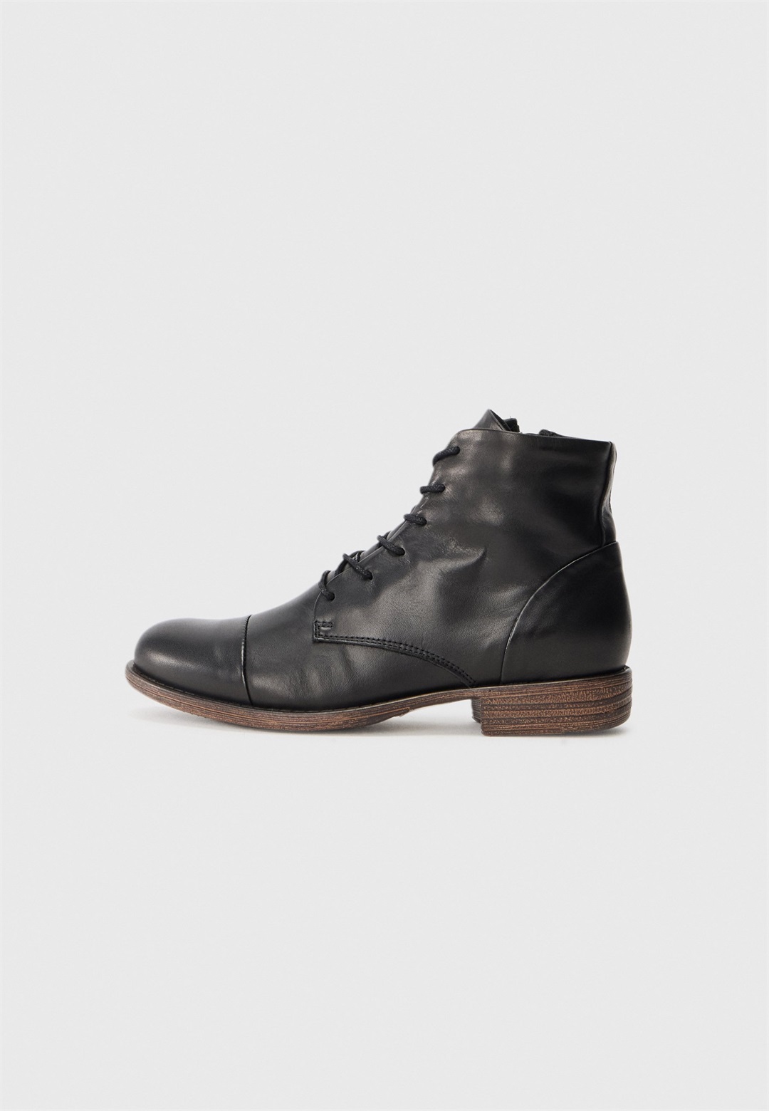 Anna Field LEATHER - Schnürstiefelette - black/schwarz