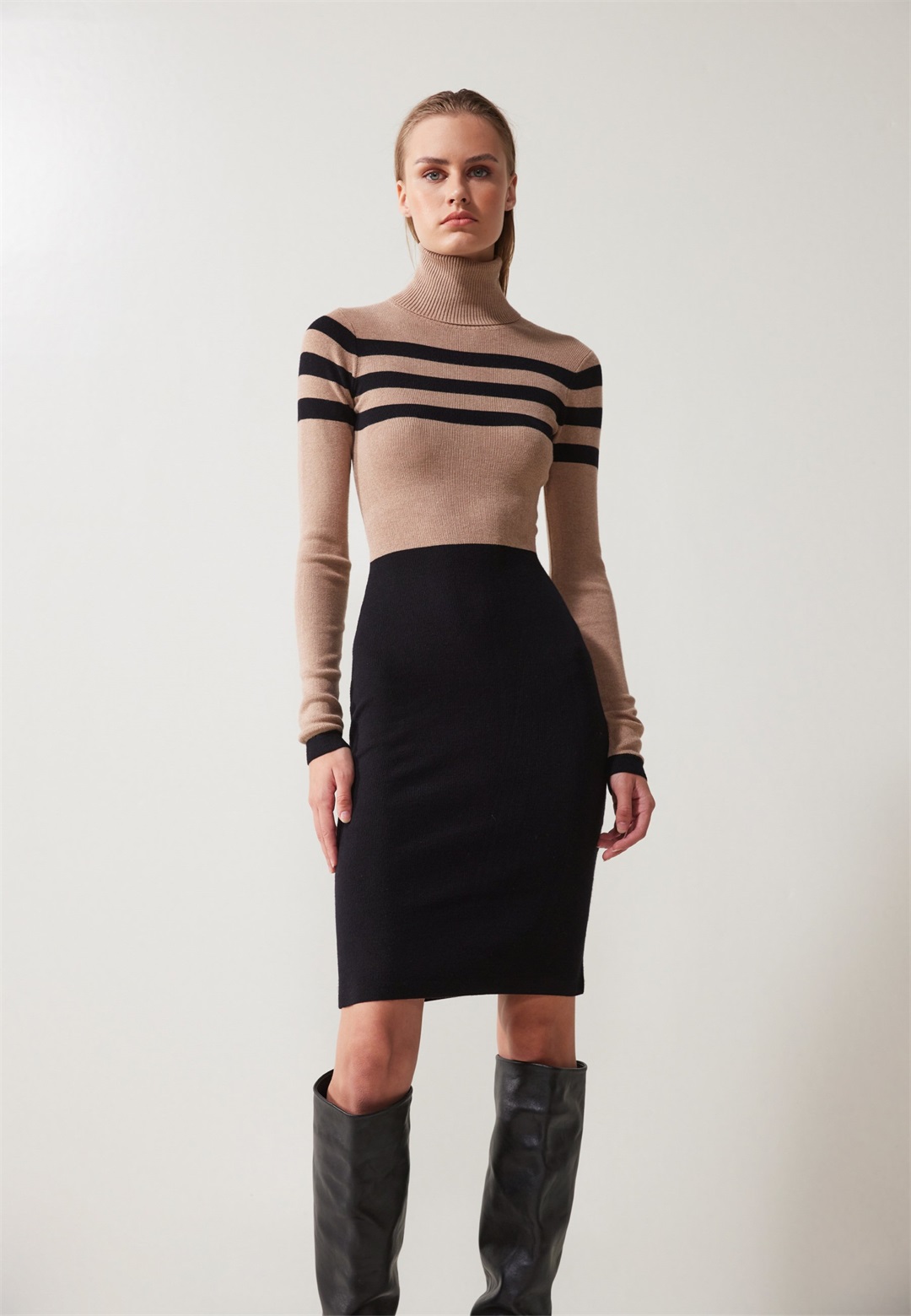 Anna Field Etuikleid - black/light brown/schwarz