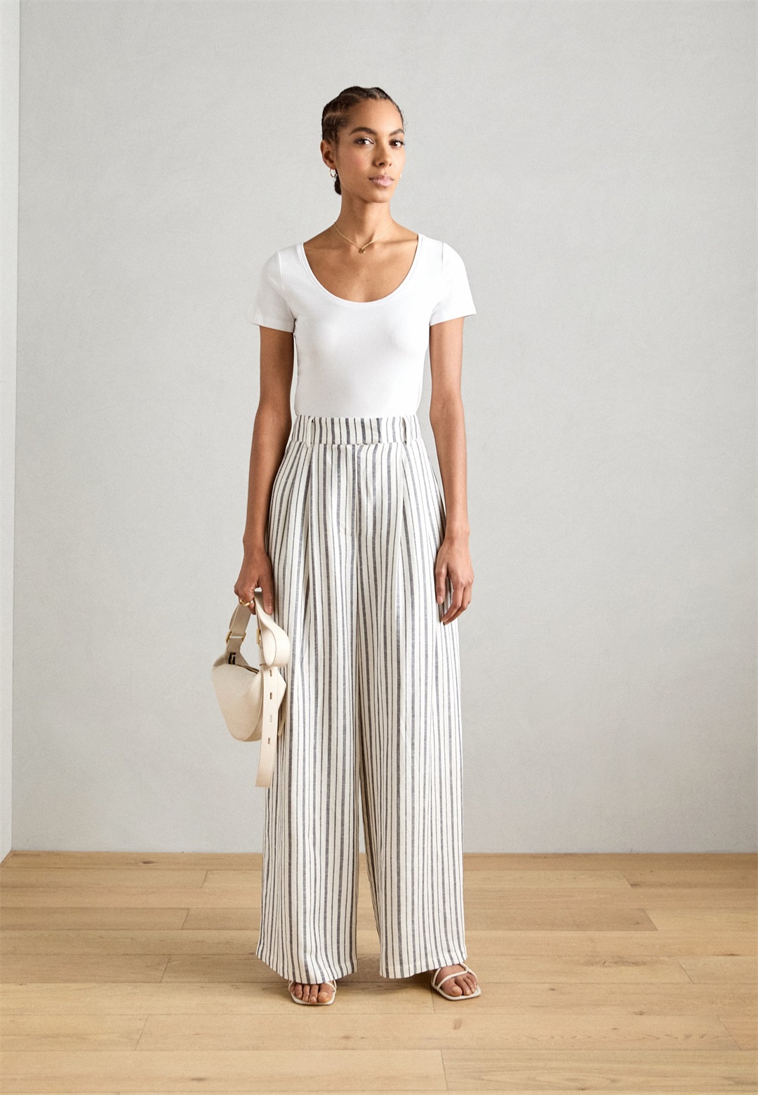 Anna Field 2 PACK - T-Shirt basic - white/weiß