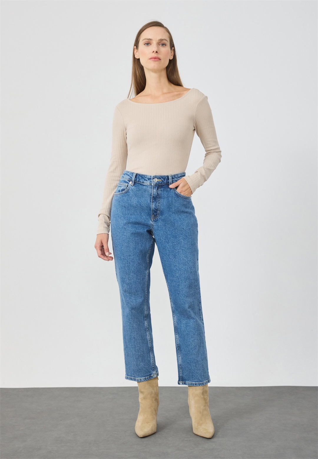 Anna Field 2 PACK - Langarmshirt - simply taupe/chocolate taupe/taupe