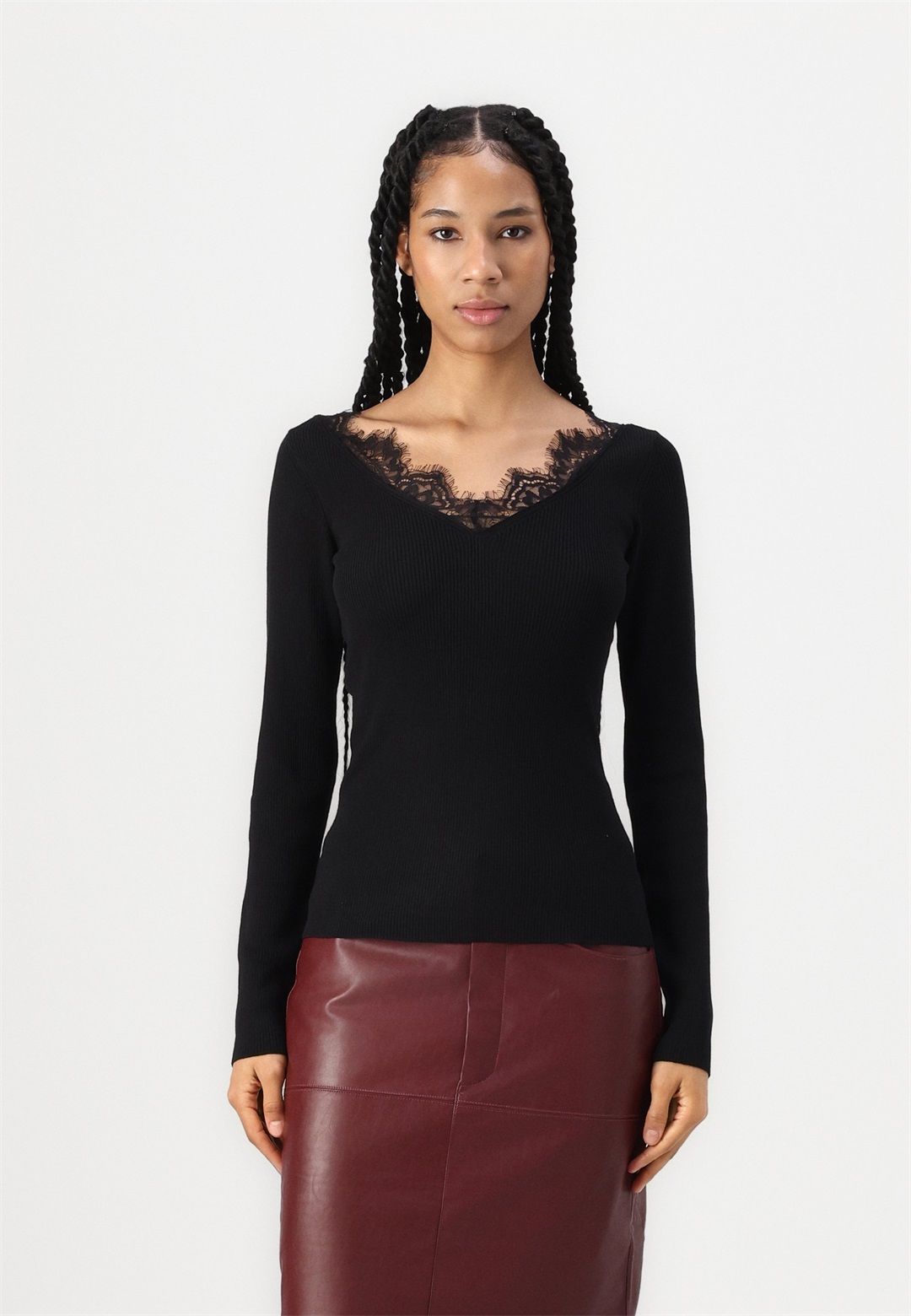 Anna Field Strickpullover - black/schwarz