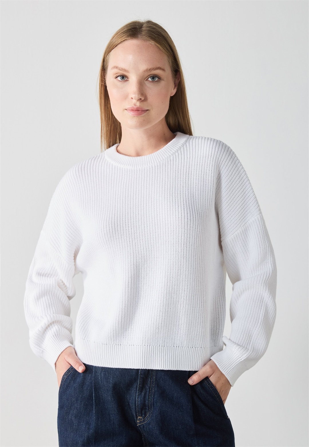 Anna Field Strickpullover - bright white/weiß