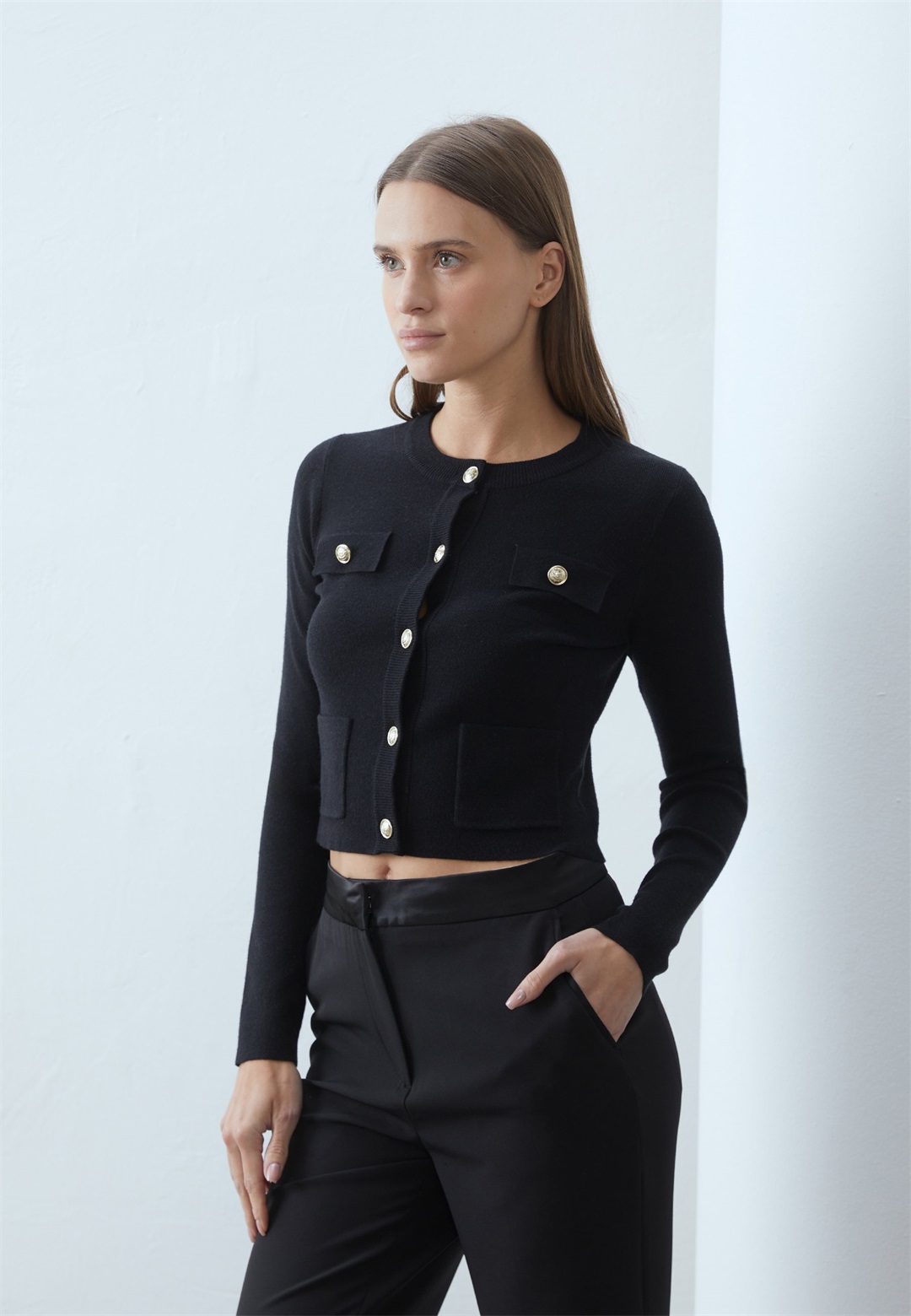 Anna Field Strickjacke - black/schwarz