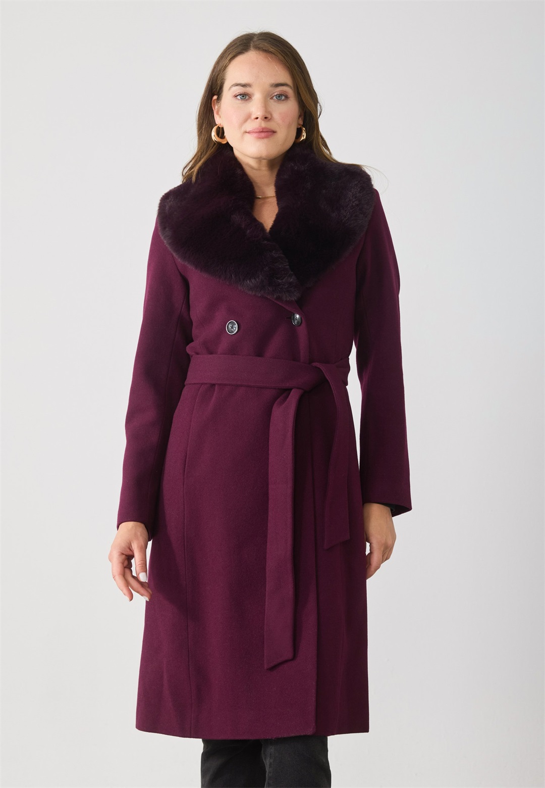Anna Field Klassischer Mantel - bordeaux