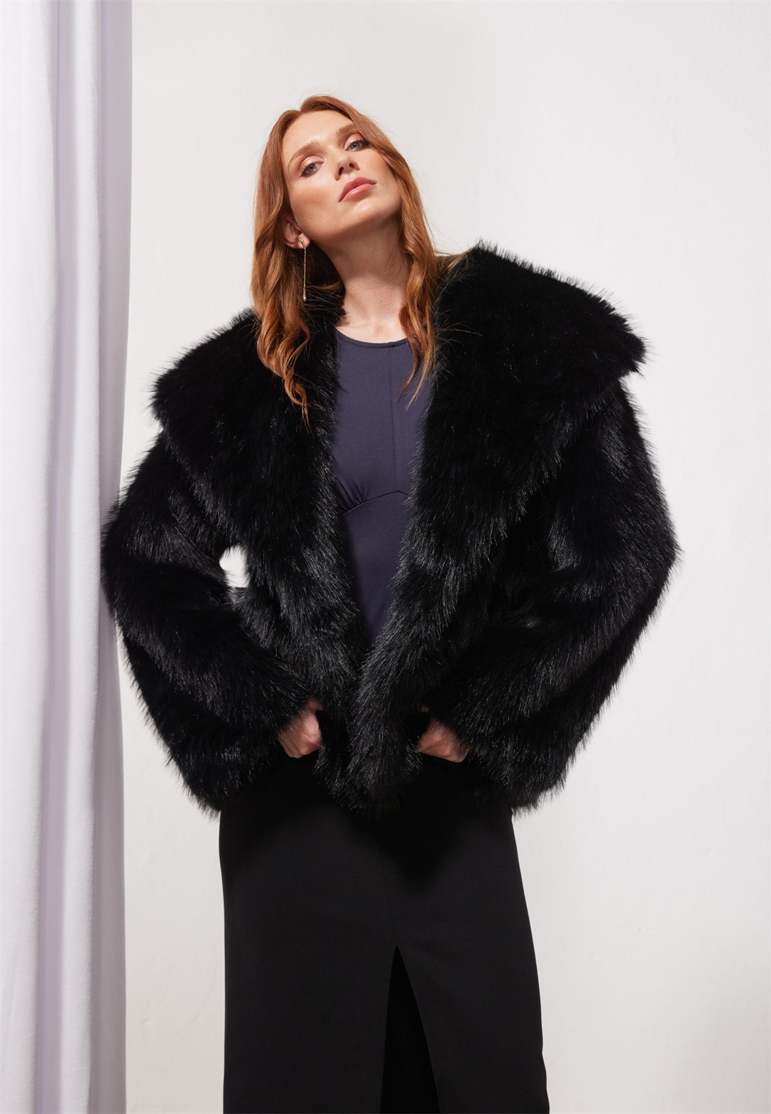 Anna Field Wintermantel - black/schwarz