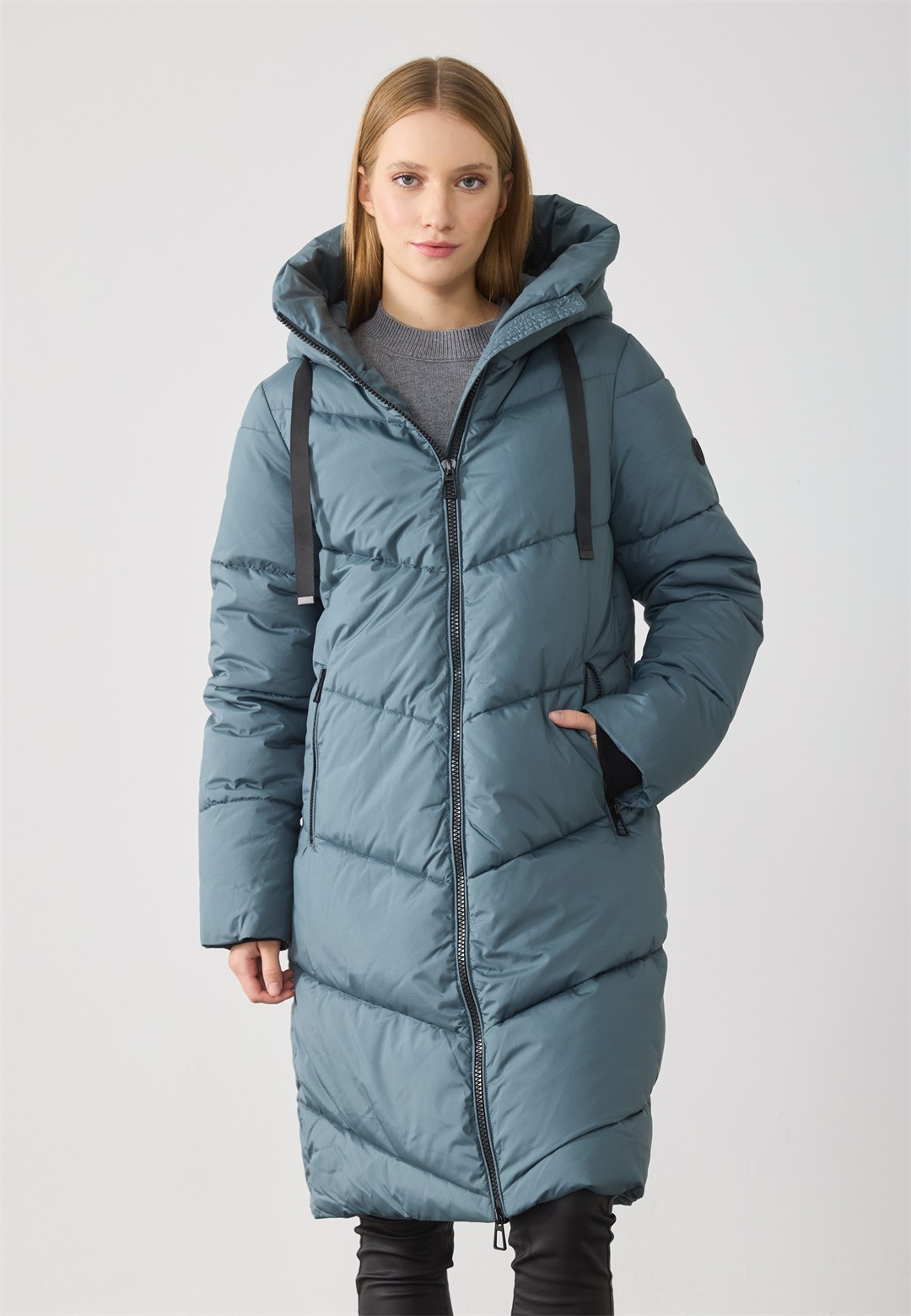 Anna Field CONTRAST - Wintermantel - light blue/hellblau