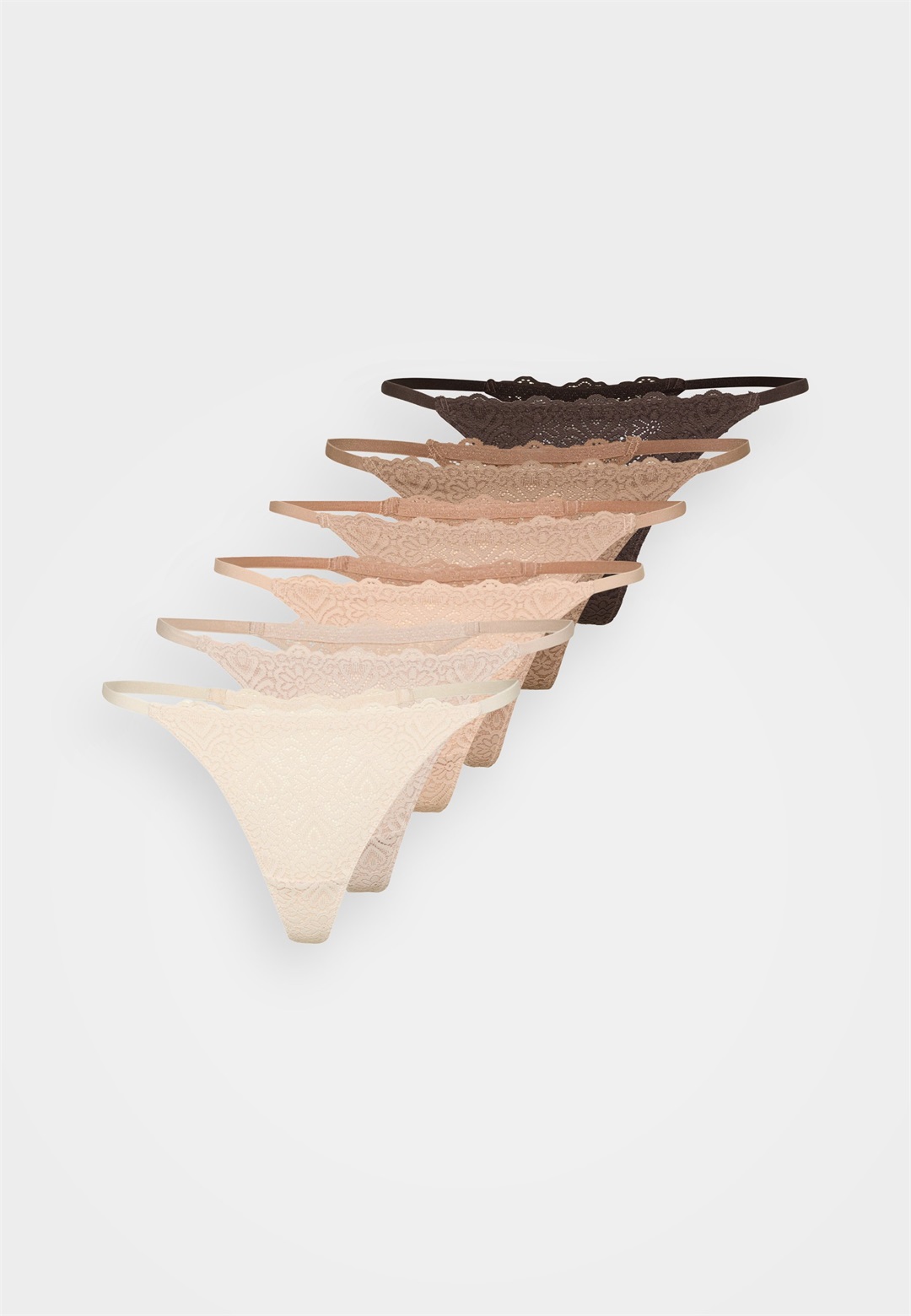 Anna Field 7 PACK - String - neutral shades/beige