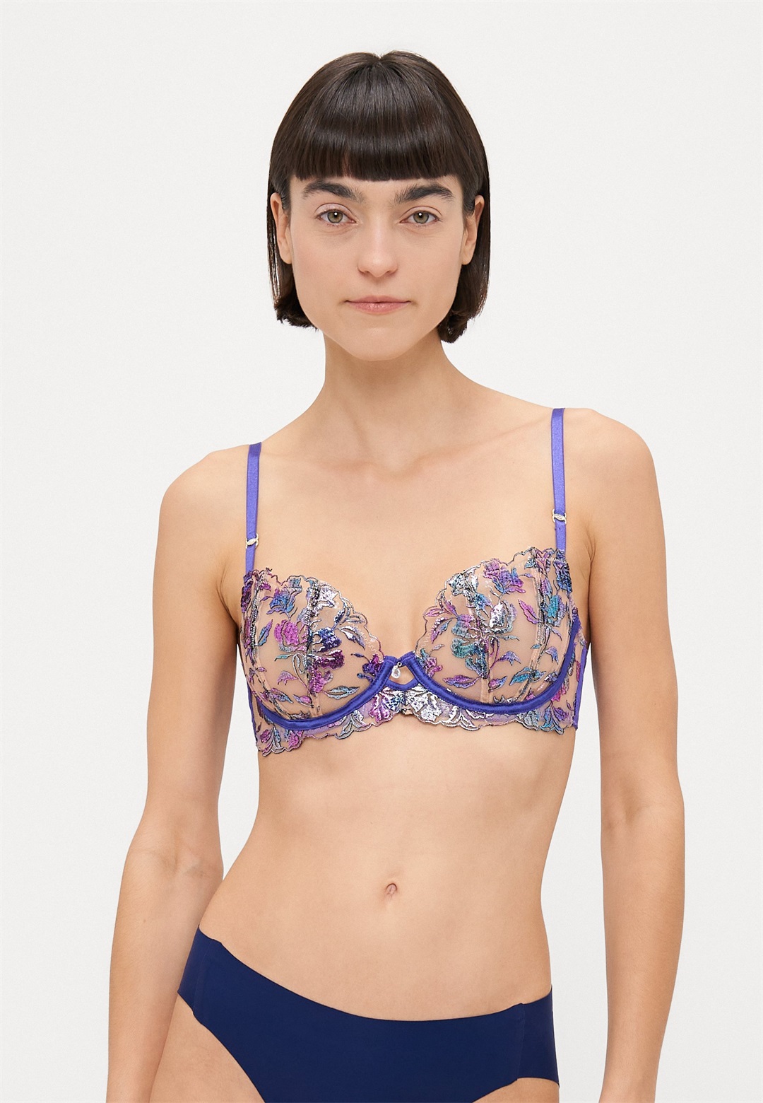 Ann Summers EUPHORIC NON PADDED BALCONY - Balconette BH - blue/blau