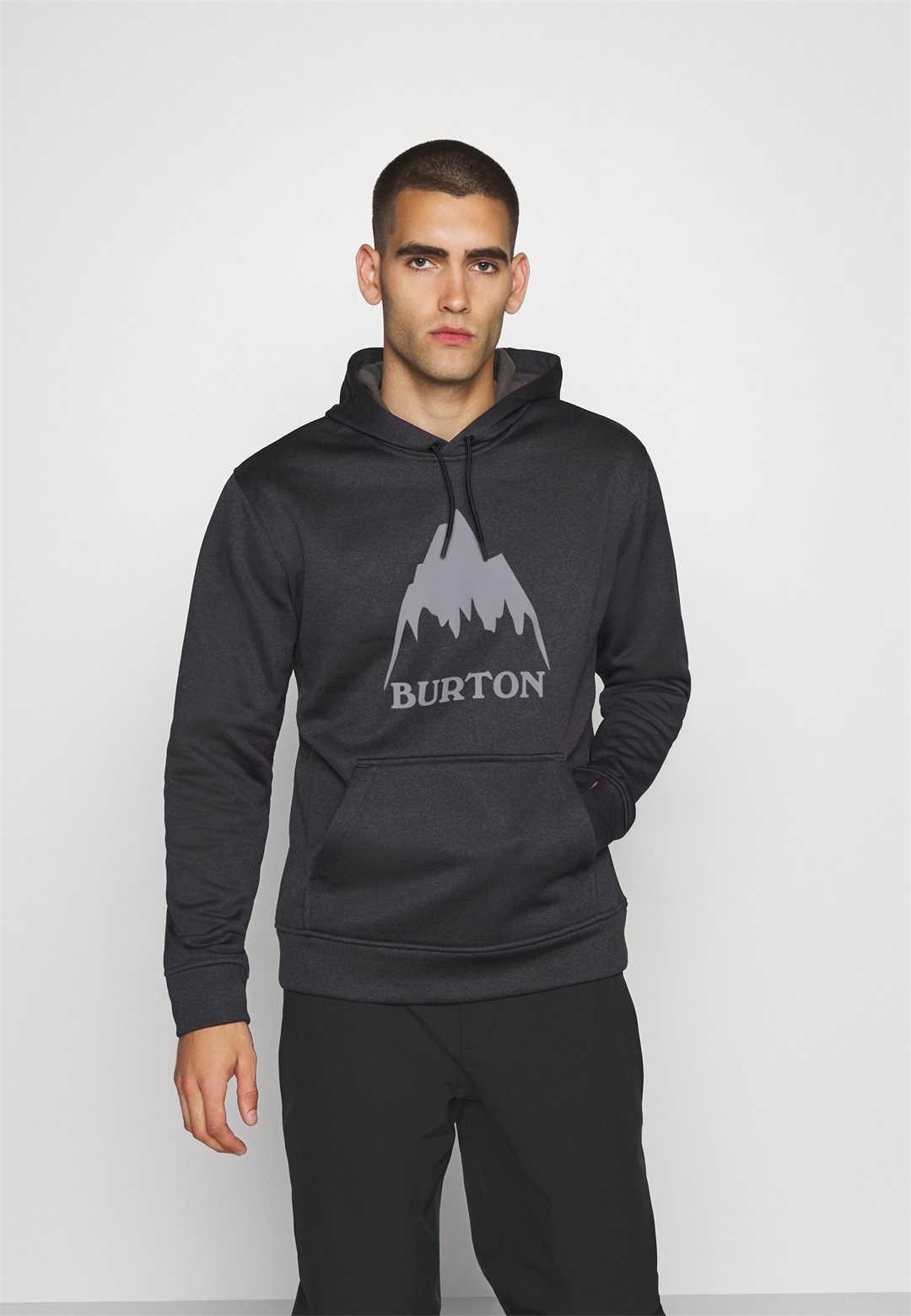 Burton MENS OAK HOODIE - Kapuzenpullover - true black heather/schwarz