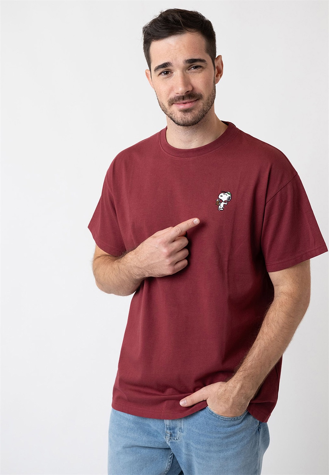 Bavarian Caps T-Shirt basic - dunkelrot