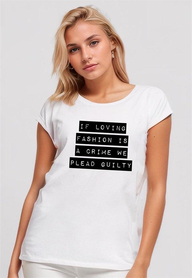 Be Famous ROLL UP IFLOV - T-Shirt print - white/weiß