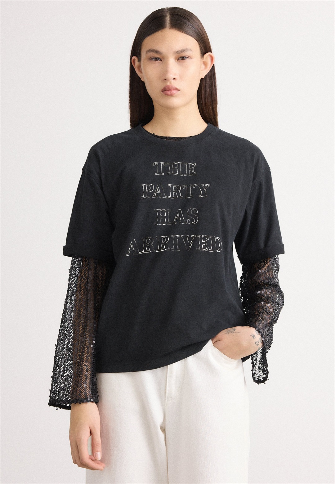 BOSS EVI - T-Shirt print - black/schwarz