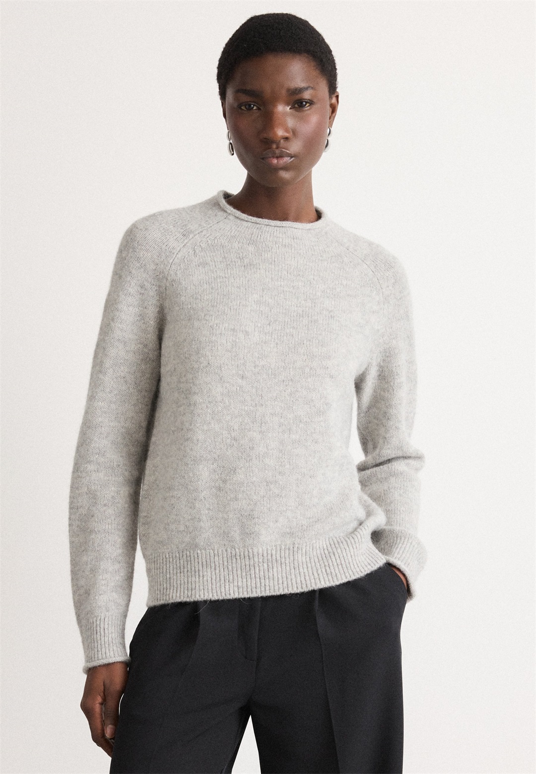 BOSS FESPERANASY - Strickpullover - light pastel grey/grau