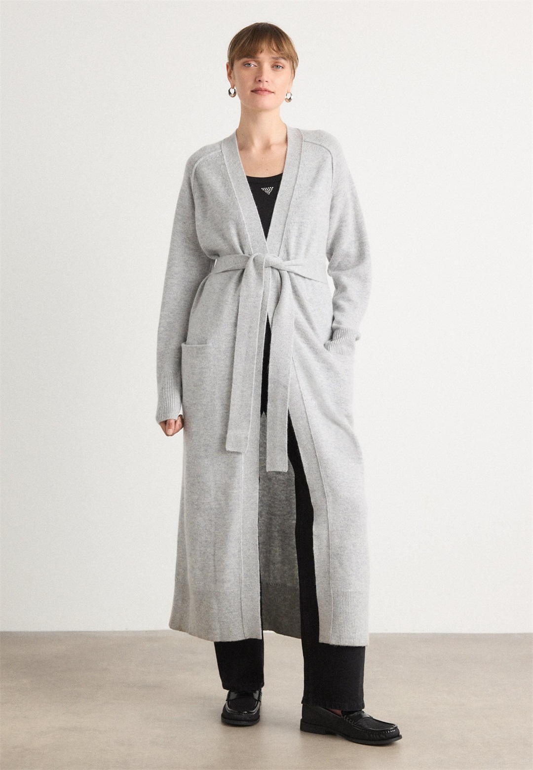 BOSS FARDIANNA - Strickjacke - light pastel grey/hellgrau