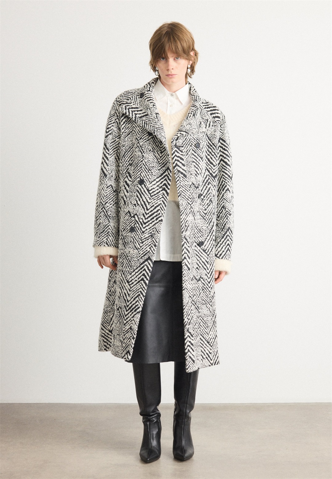 BOSS CAVINIA - Klassischer Mantel - open miscellaneous/schwarz