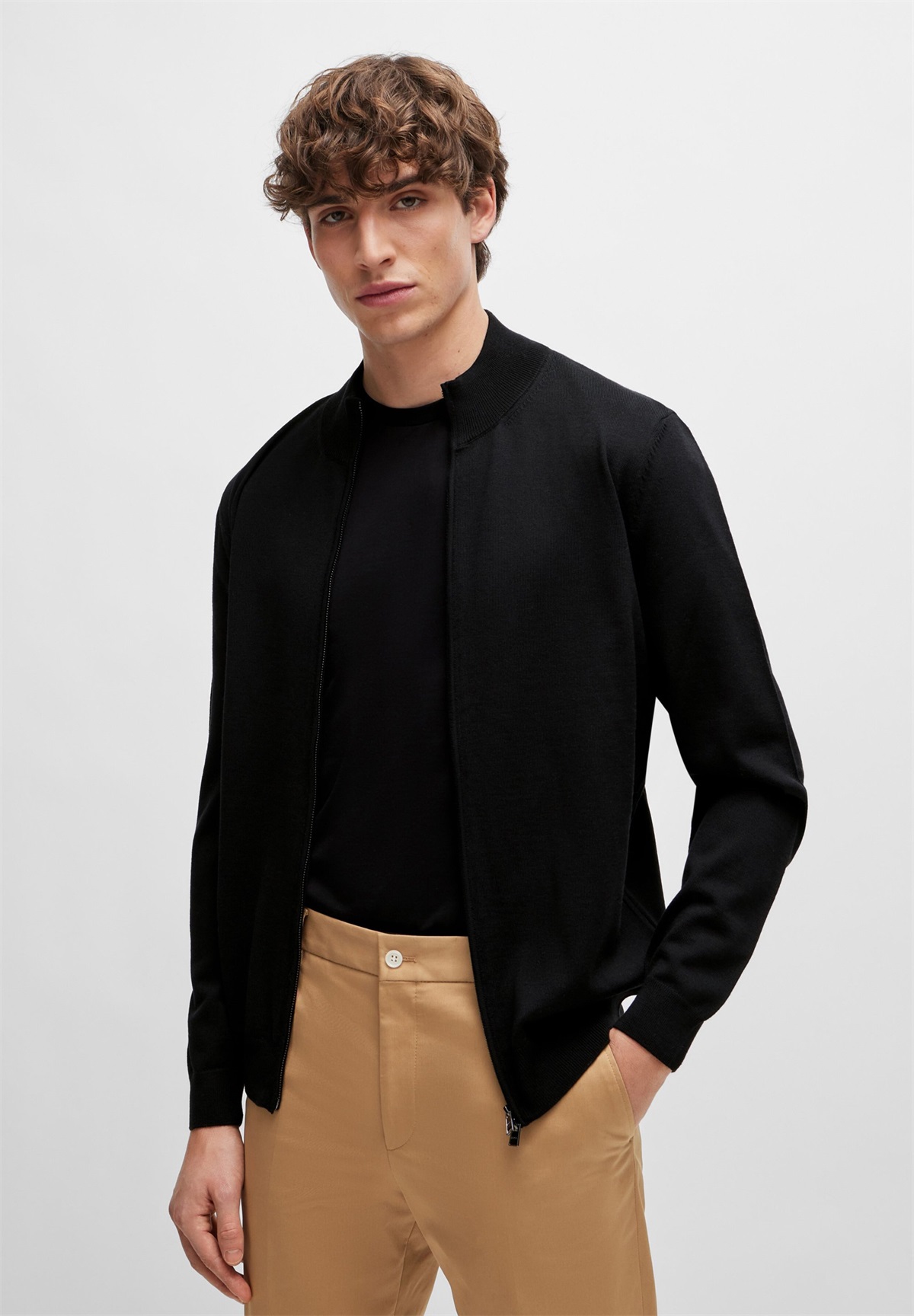 BOSS BALONSO - Strickjacke - black/schwarz