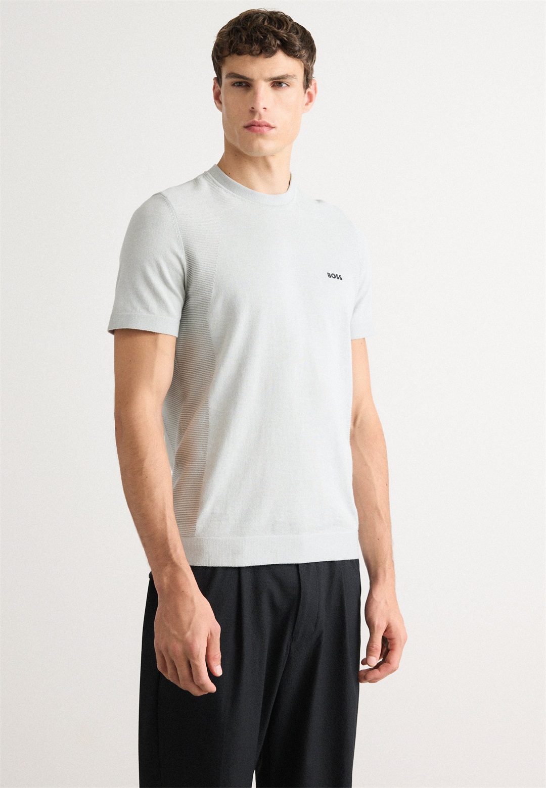 BOSS MOMENTUM LITE - T-Shirt basic - light pastel grey/hellgrau