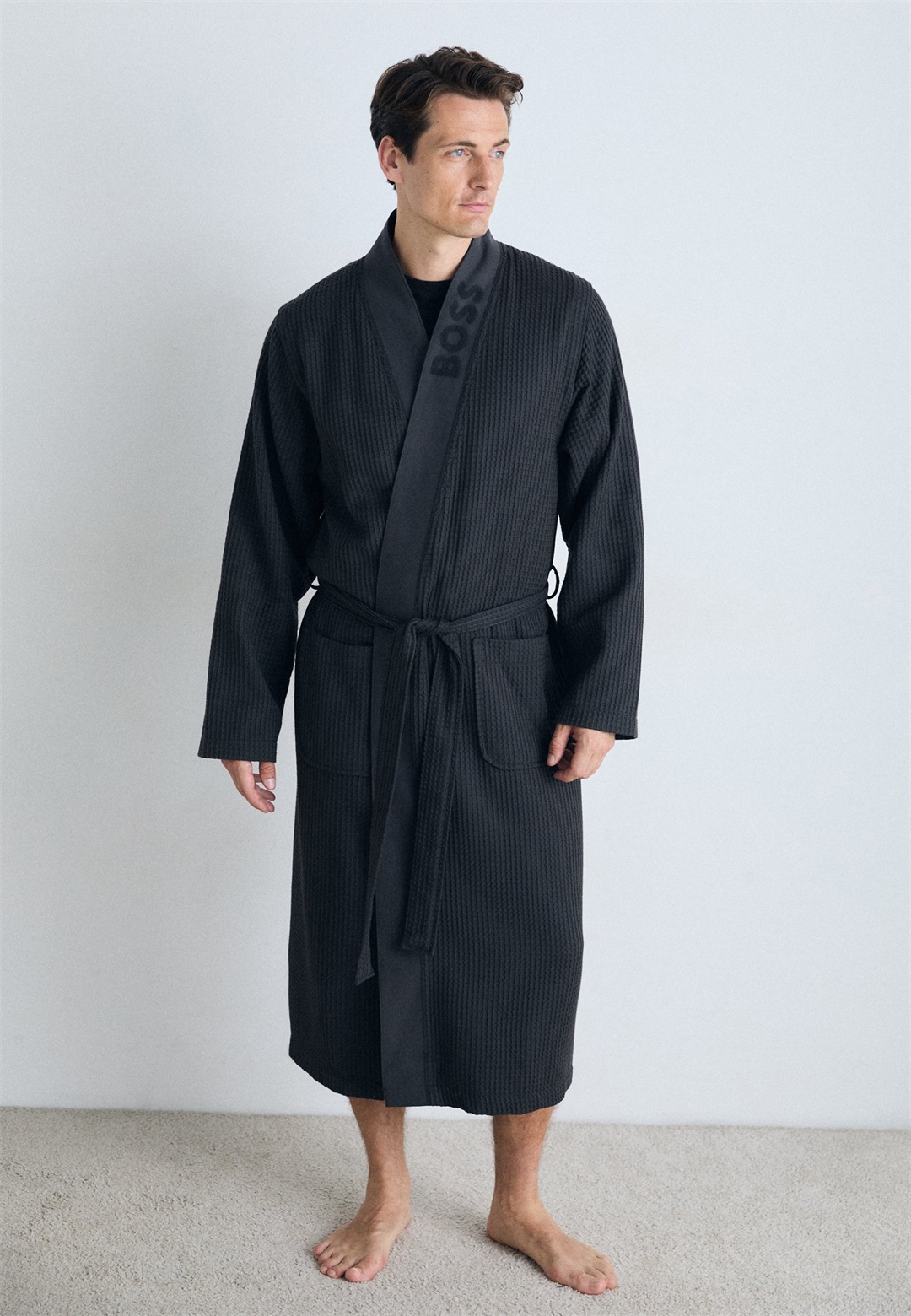 BOSS KIMONO - Bademantel - dark grey/dunkelgrau