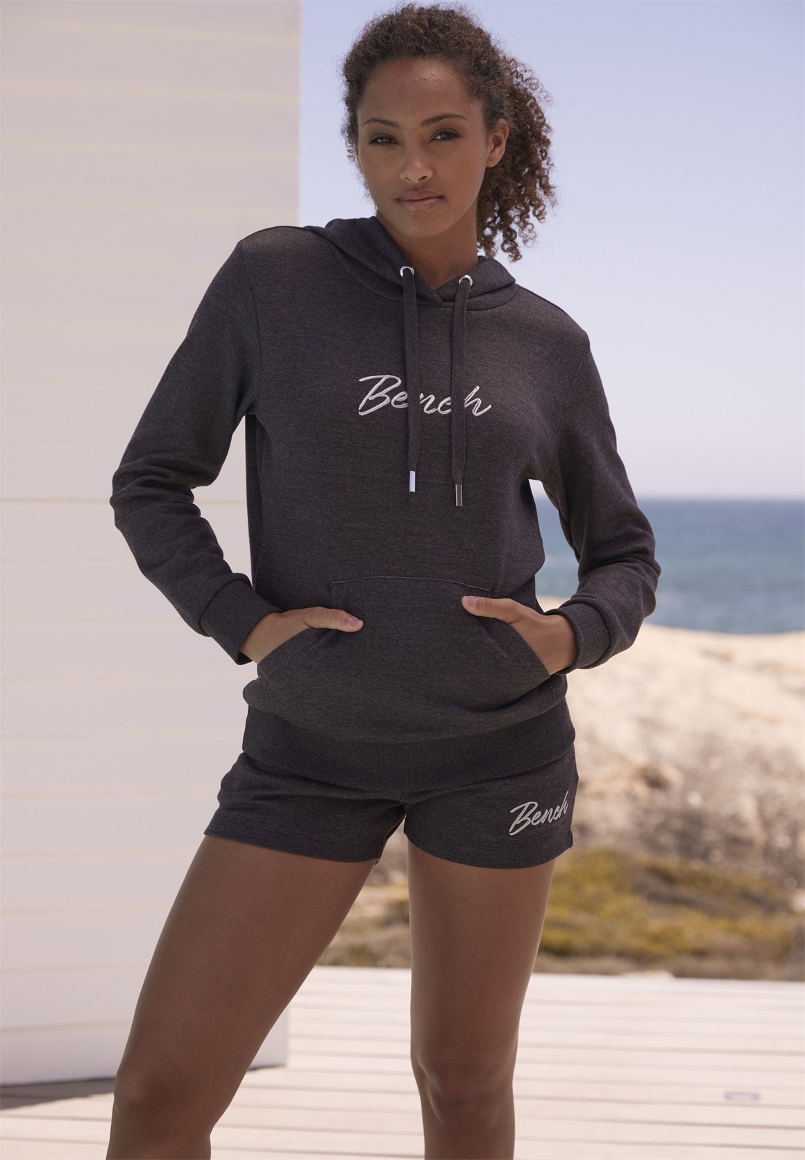 Bench Shorts - anthrazit meliert/anthrazit