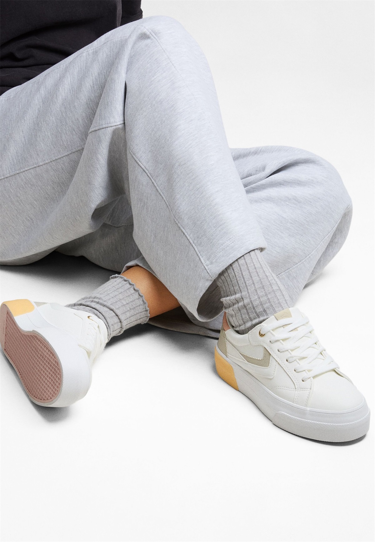 Bershka Sneaker low - white/weiß