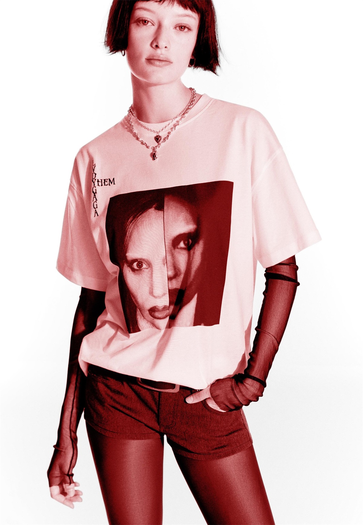 Bershka T-Shirt print - white/weiß