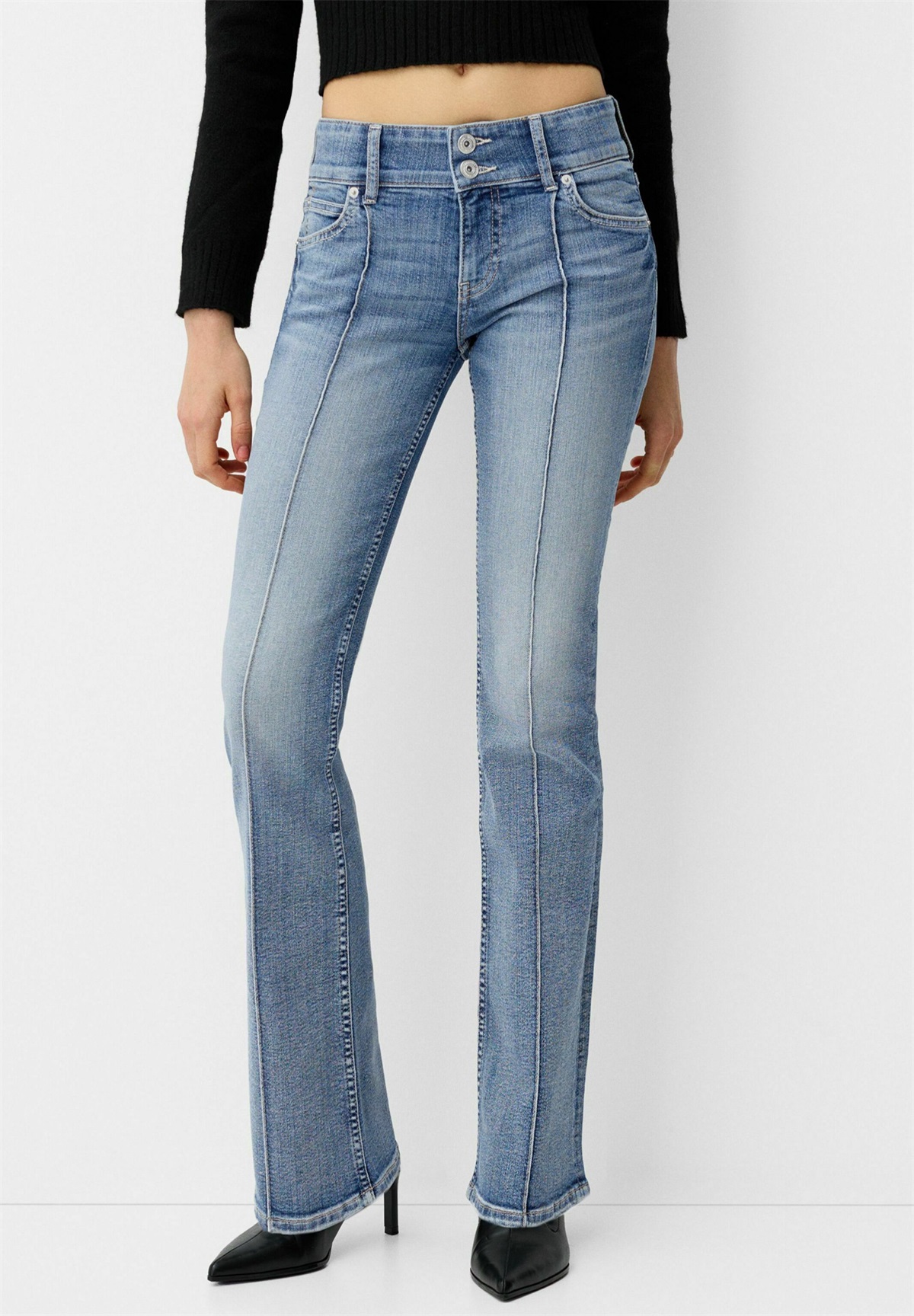 Bershka Jeans Bootcut - dark blue/dunkelblau