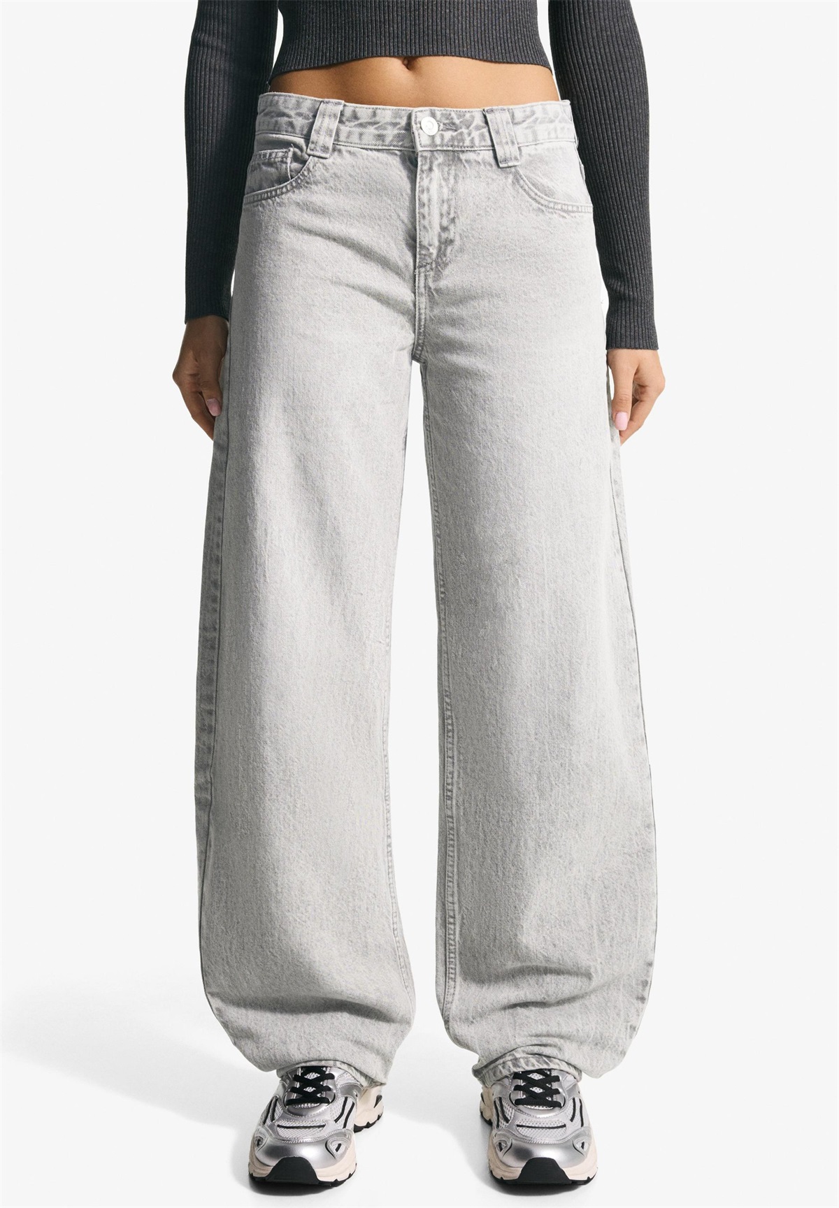 Bershka BALLOON - BAGGY - Jeans Relaxed Fit - grey/grau