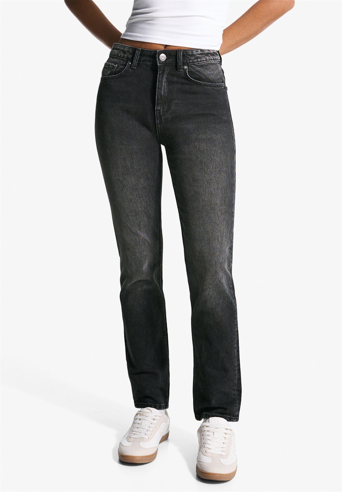 Bershka Jeans Slim Fit - black/schwarz