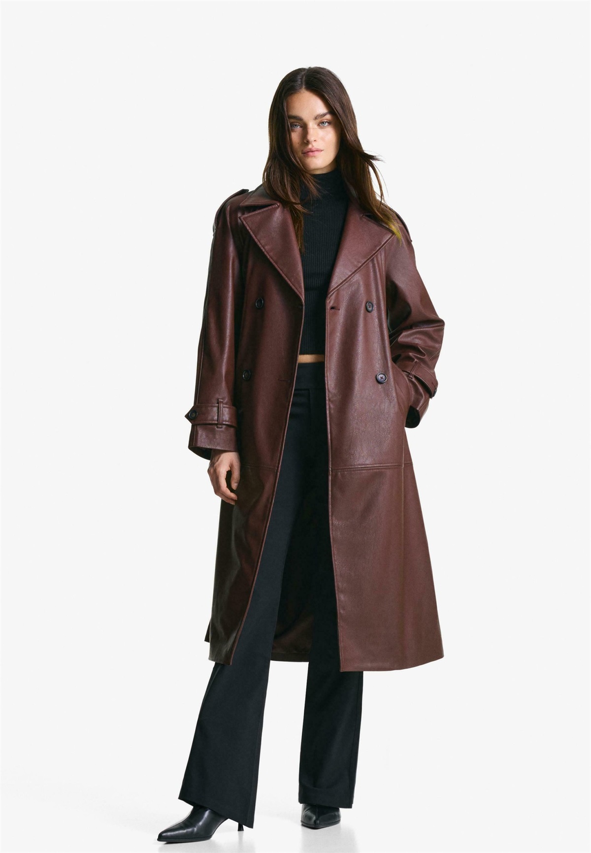 Bershka Trenchcoat - red/rot