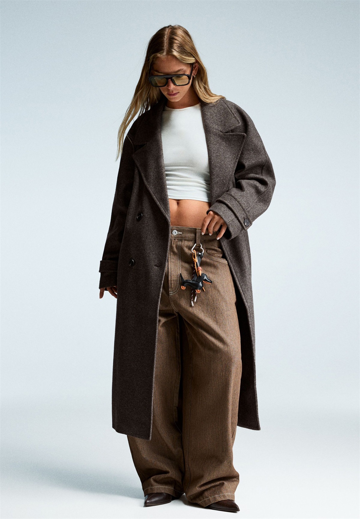 Bershka SOFT - Klassischer Mantel - brown/braun