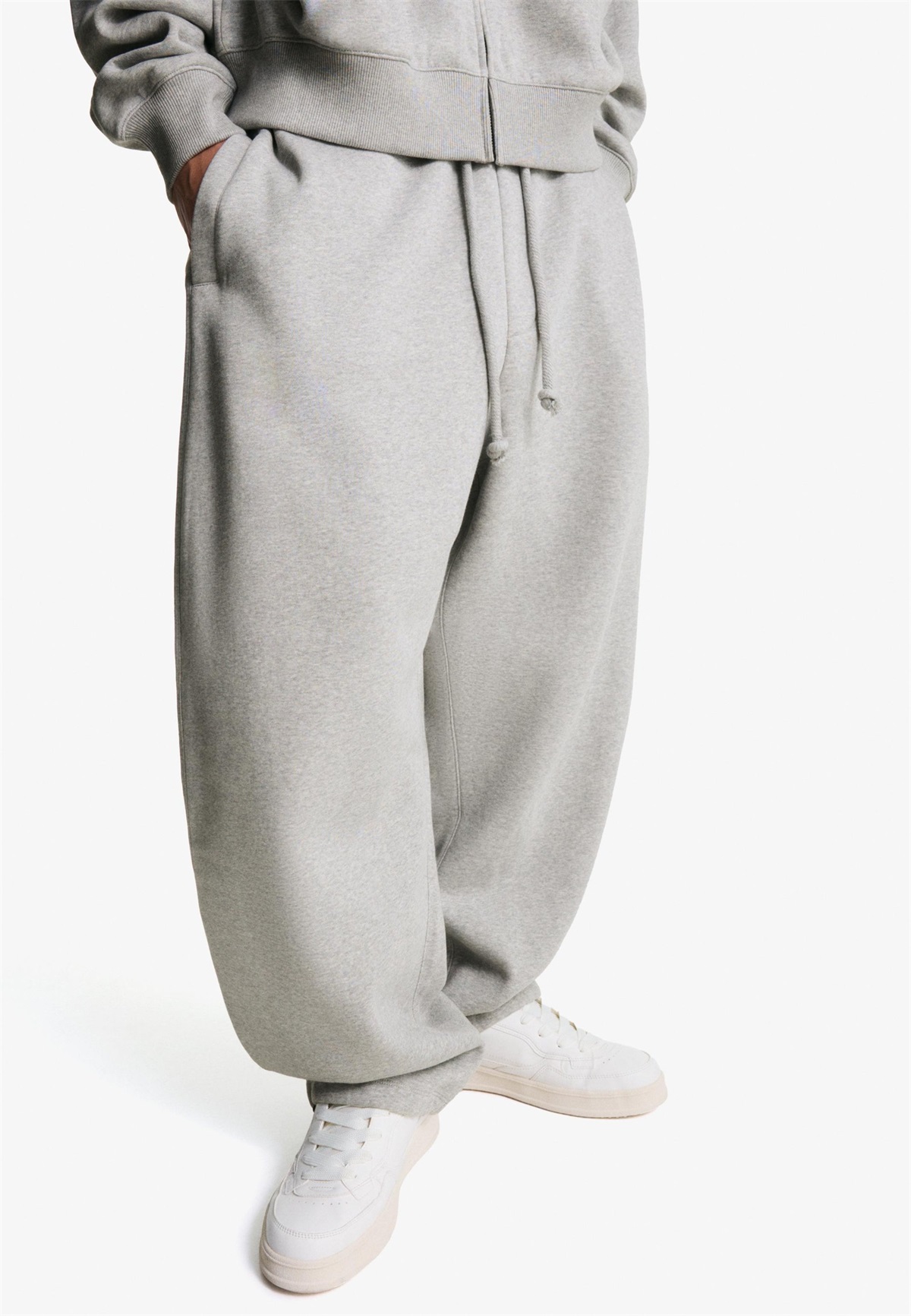 Bershka BALLOON - Jogginghose - dark grey/dunkelgrau