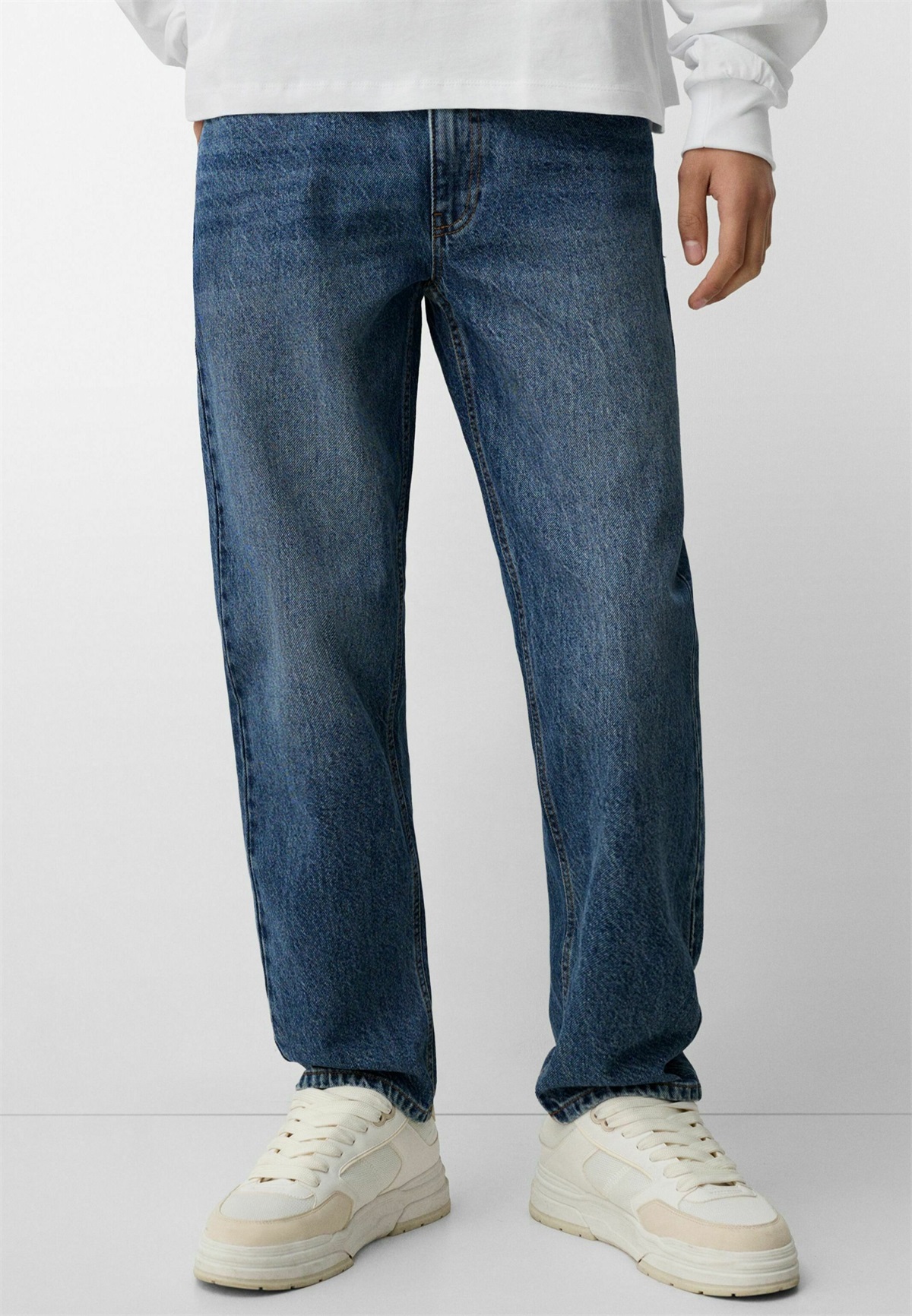 Bershka Jeans Tapered Fit - dark blue/dunkelblau