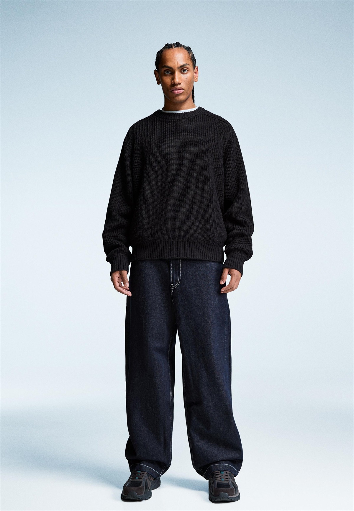 Bershka SUPER-BAGGY - Loose Jeans - royal blue/royal