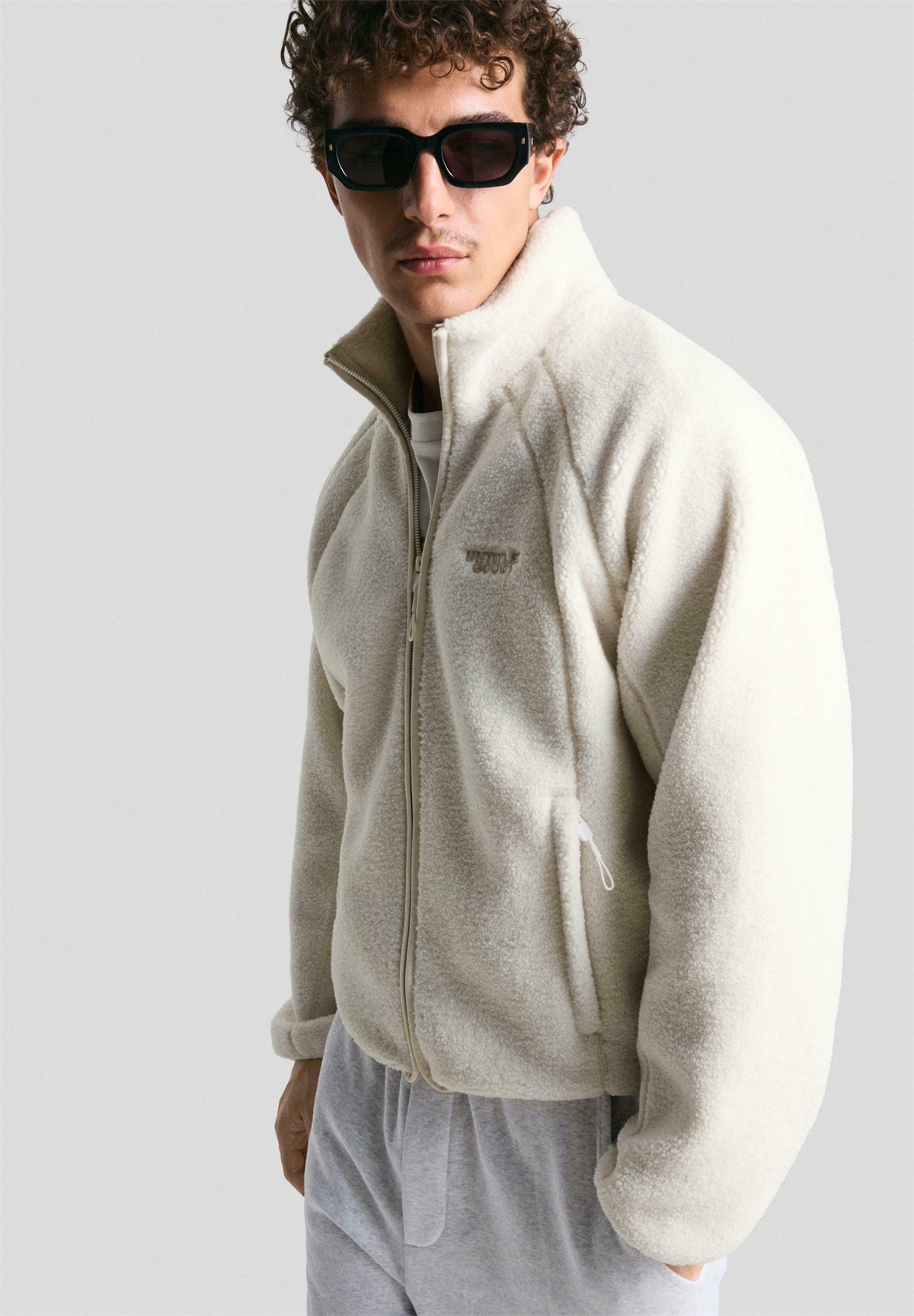 Bershka Fleecejacke - beige