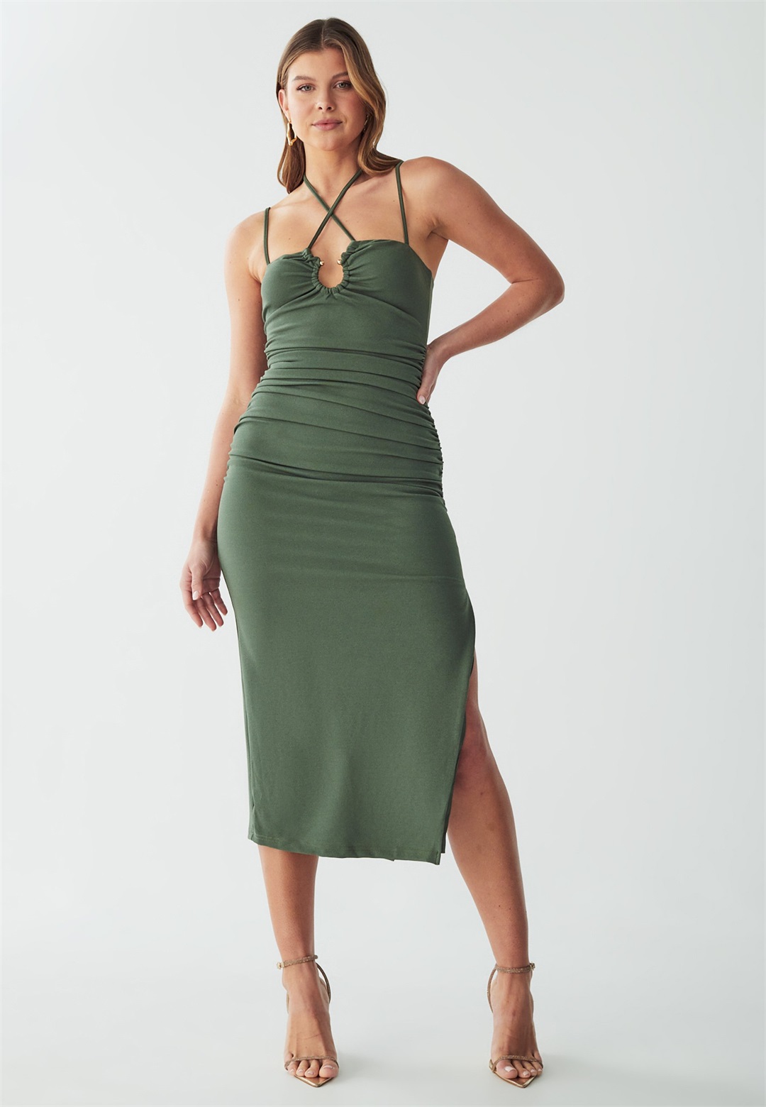 BWLDR DEVLA - Etuikleid - khaki/grün