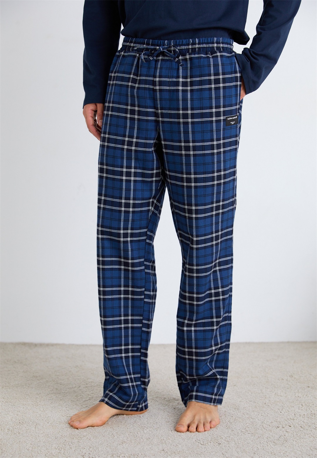 Björn Borg CORE PYJAMA PANTS - Nachtwäsche Hose - blue/dunkelblau